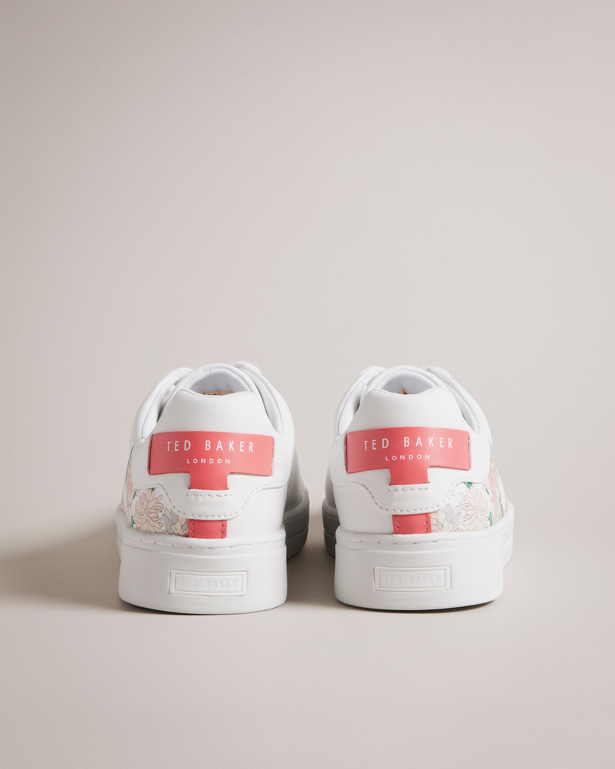 Artya Floral Print Cupsole Trainers Shoes Pink