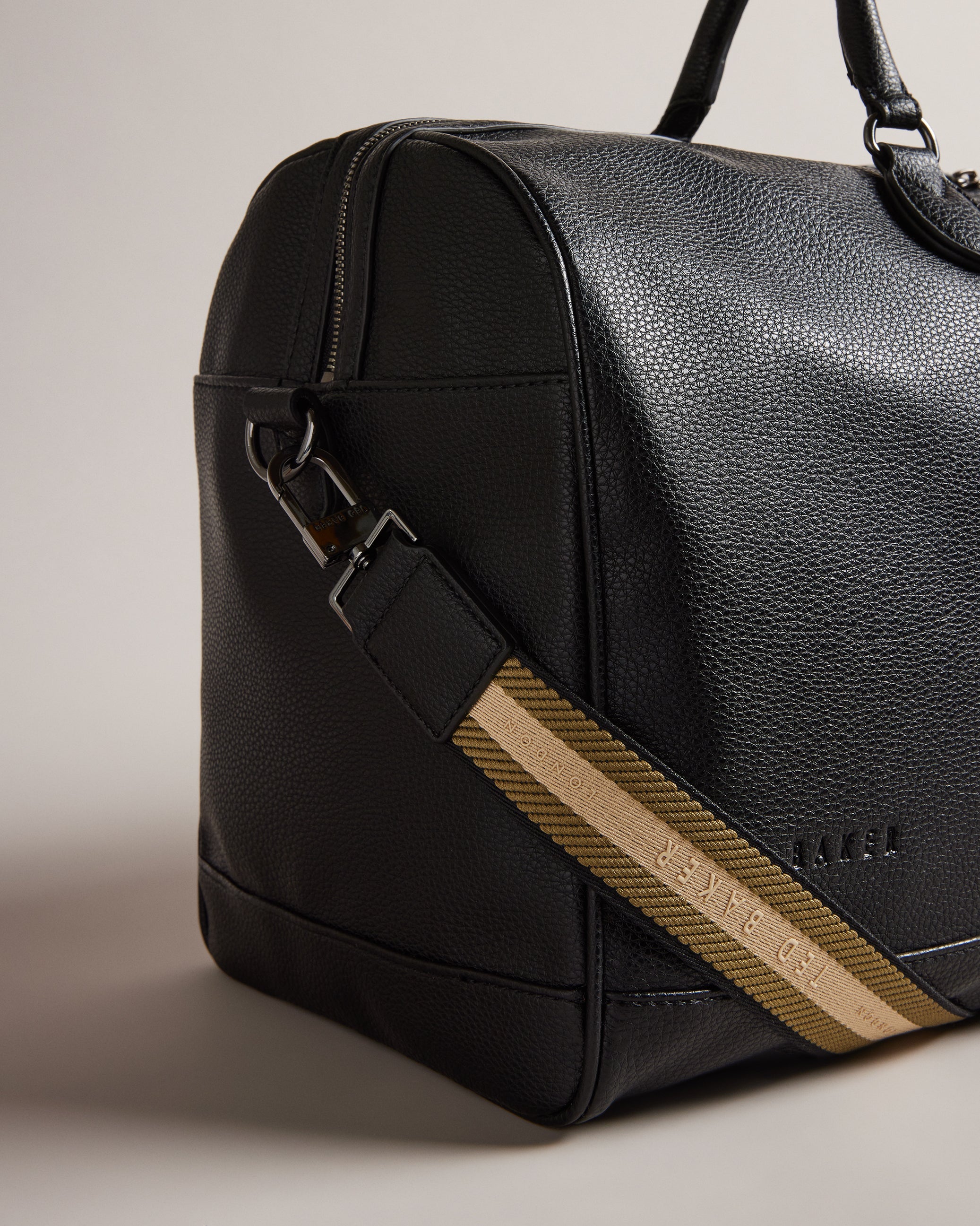 Kalvin Faux Leather Webbing Strap Holdall