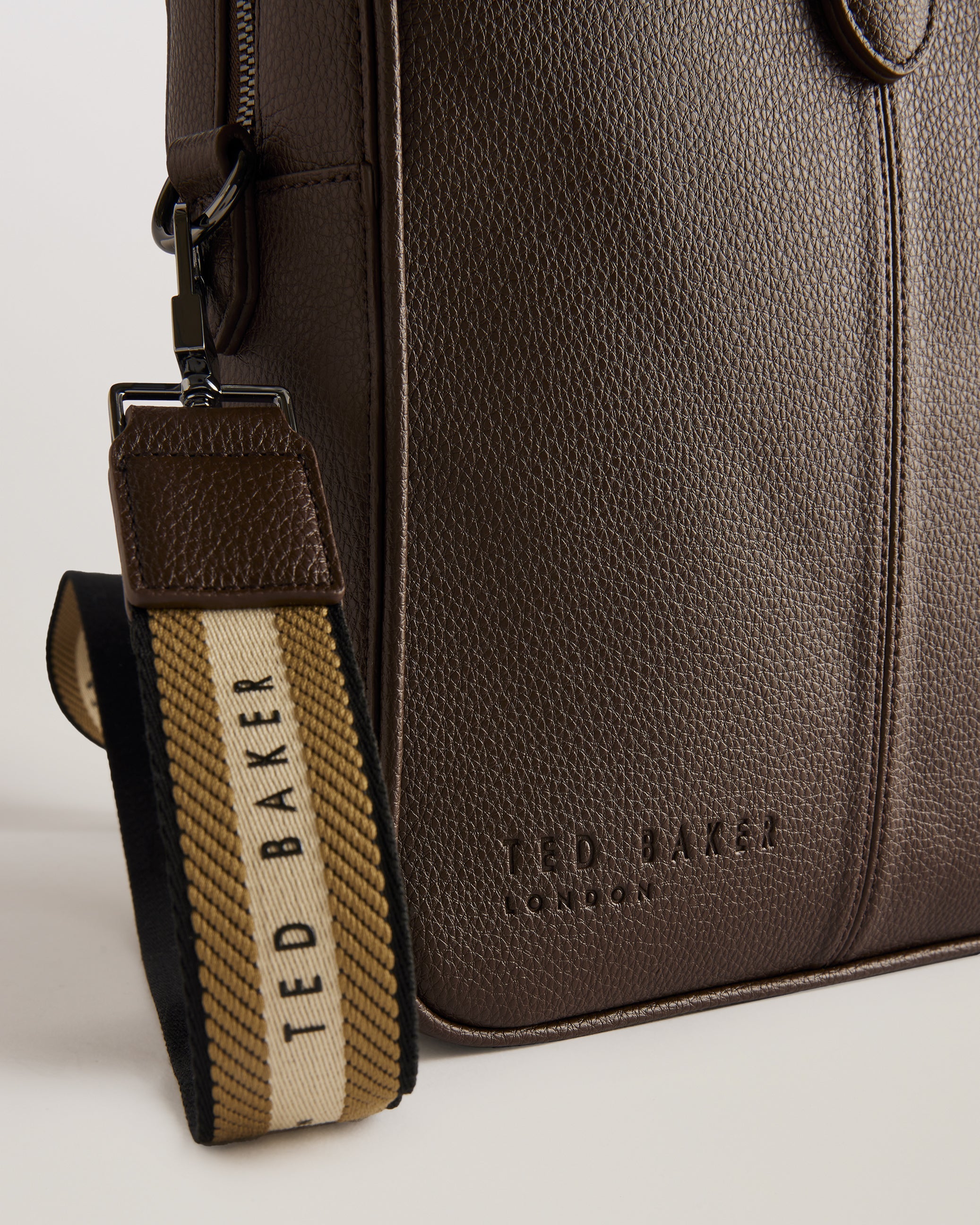 Kaden Faux Leather Document Bag Brn-Choc