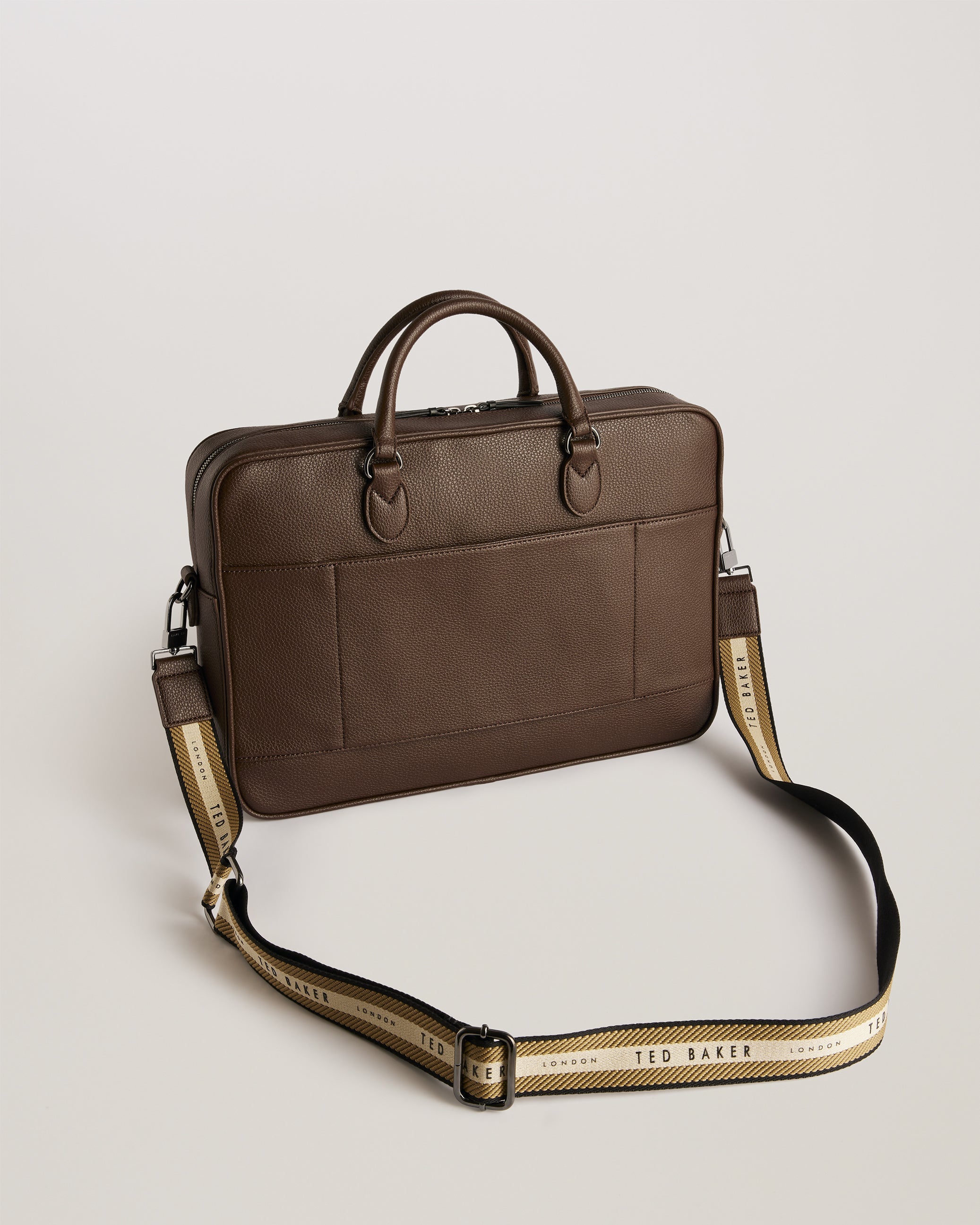 Kaden Faux Leather Document Bag Brn-Choc