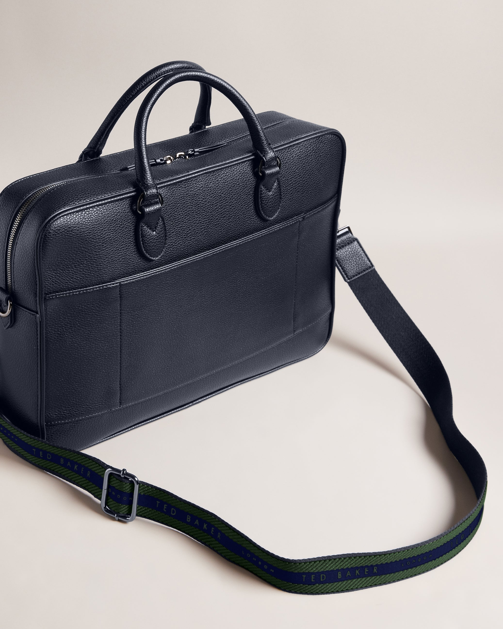 Kaden Pu Webbing Document Bag Navy