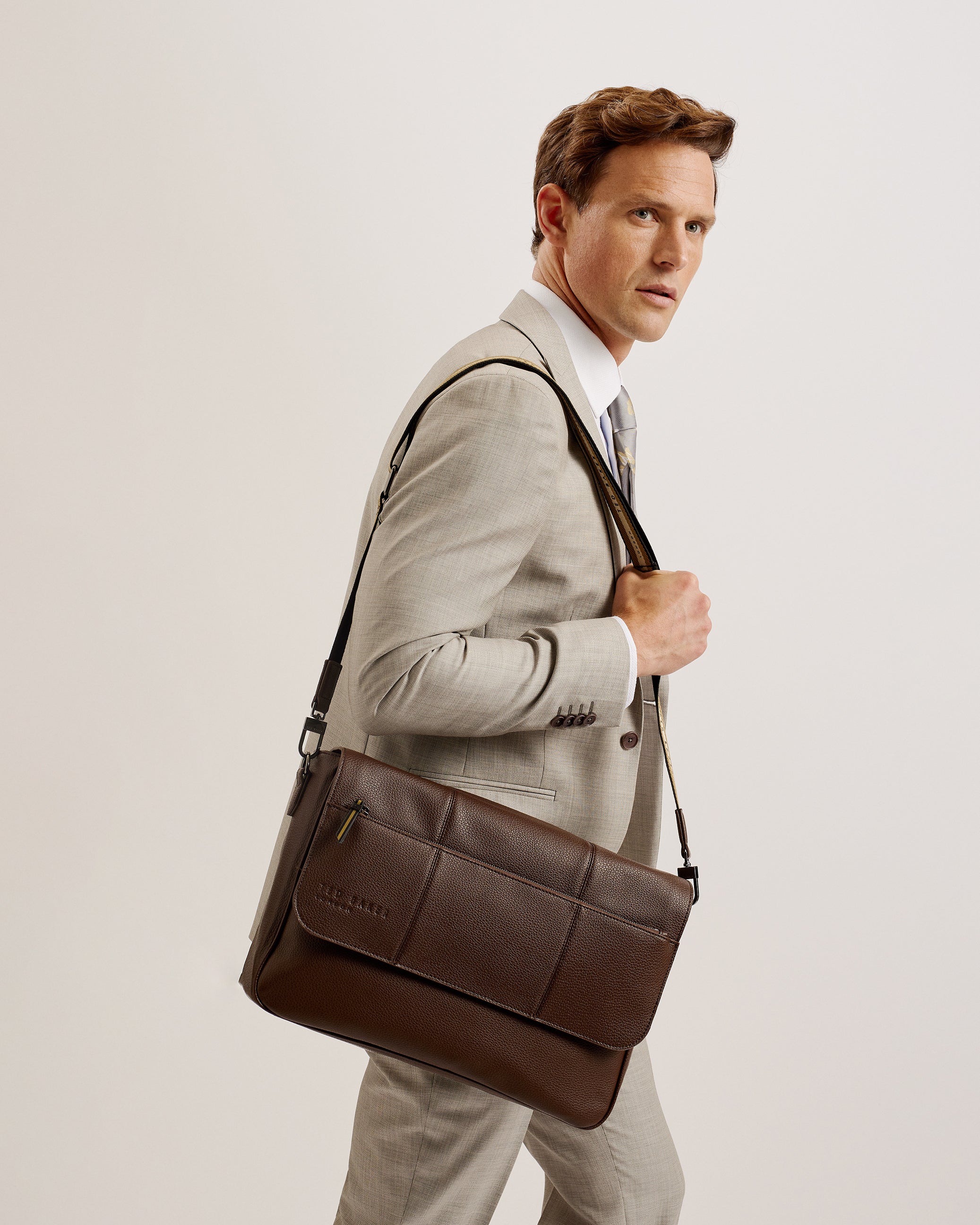 Kristan Faux Leather Satchel Brn-Choc