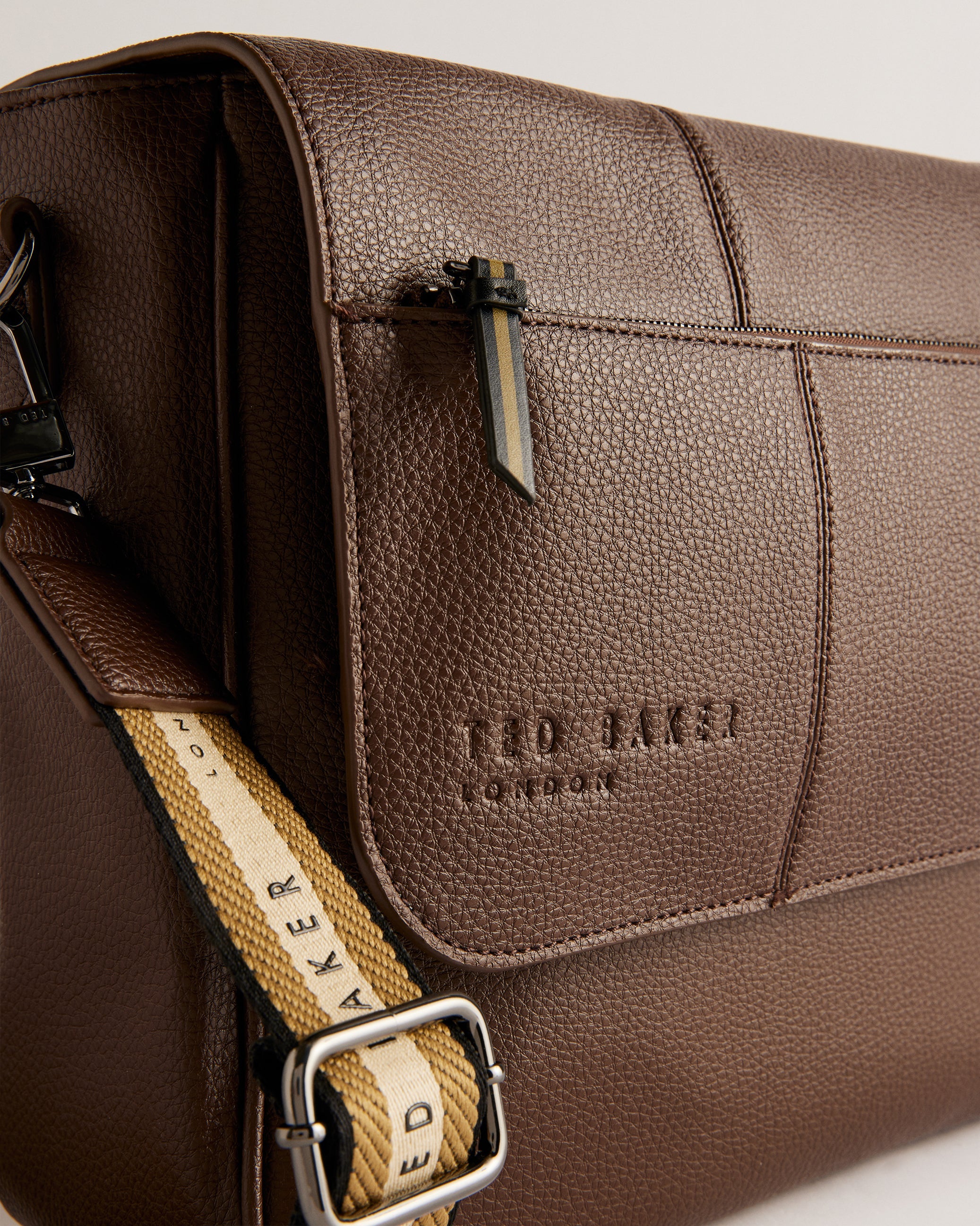 Kristan Faux Leather Satchel Brn-Choc