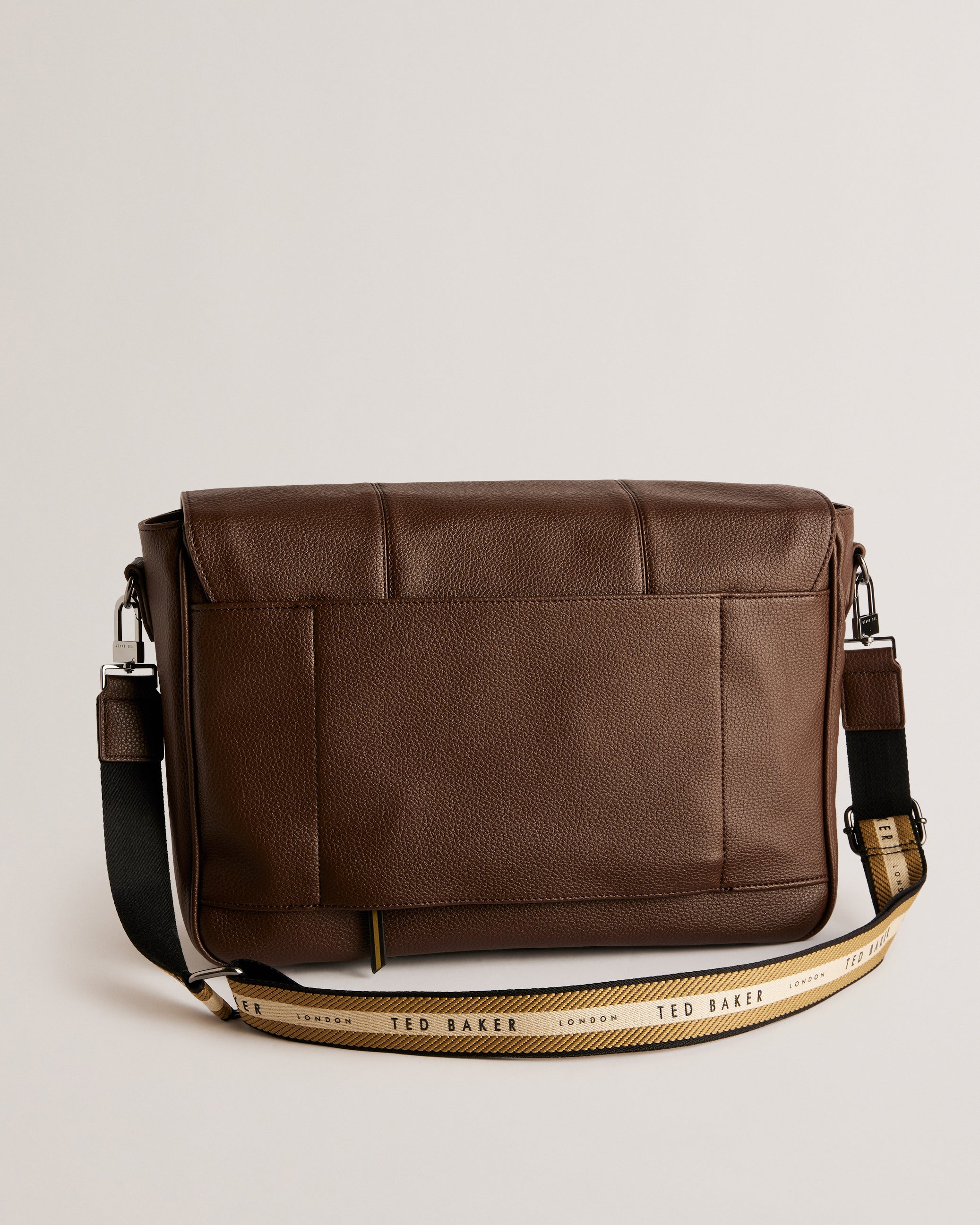 Kristan Faux Leather Satchel Brn-Choc