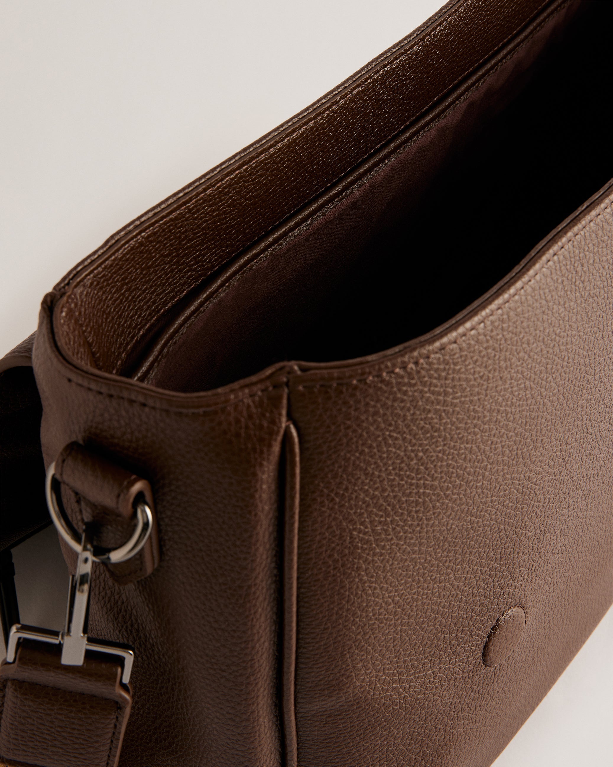 Kristan Faux Leather Satchel Brn-Choc