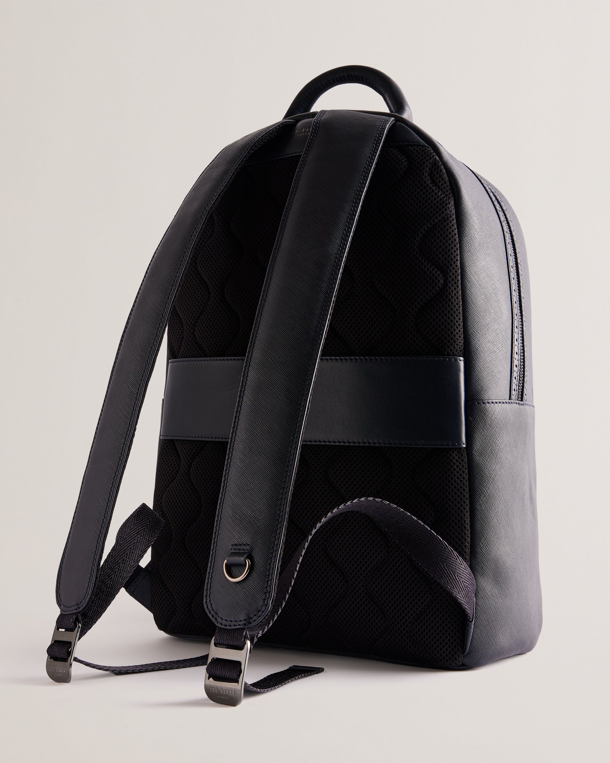 Conann Saffiano Leather Backpack Navy