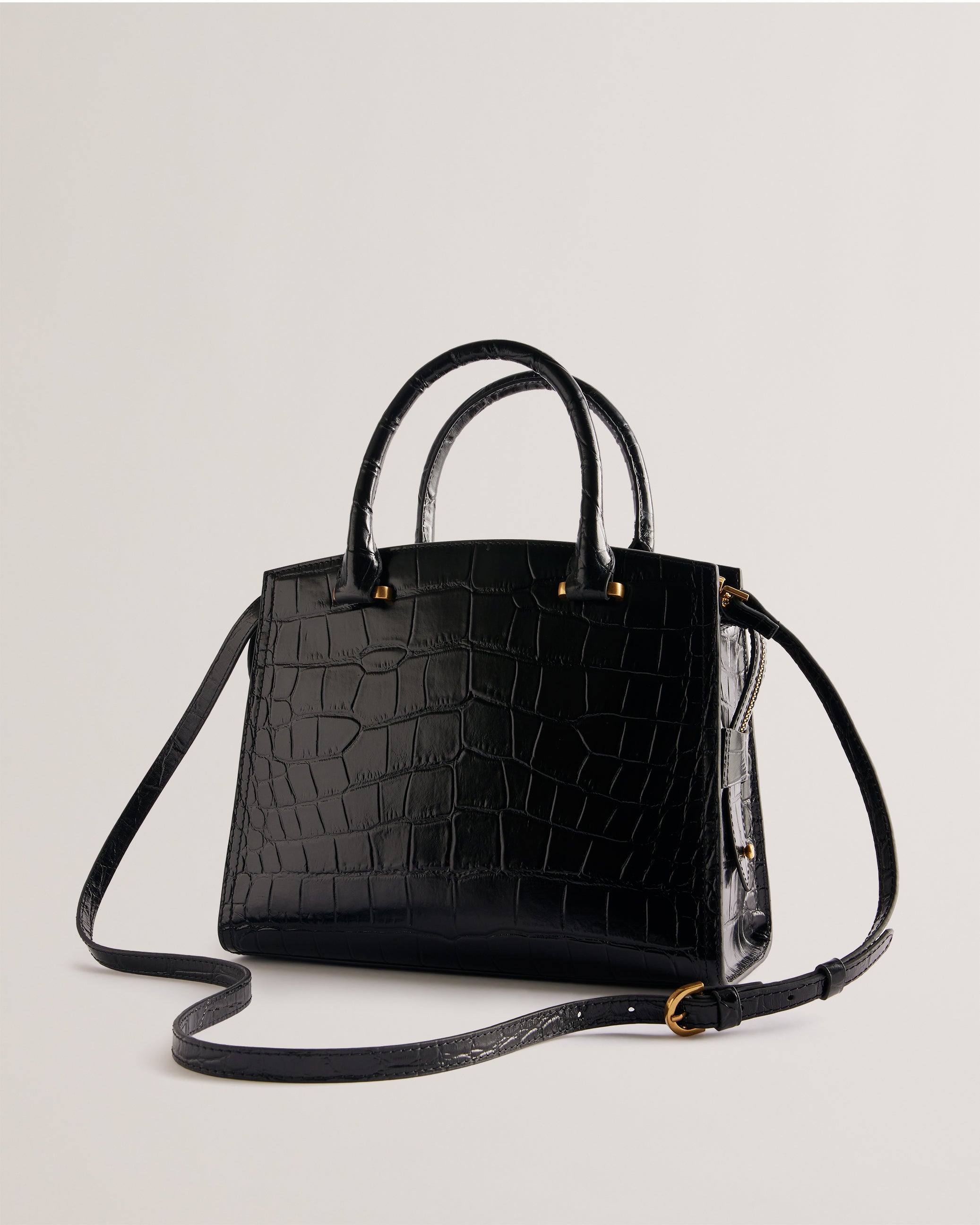 Myfair Medium Padlock Tote Bag Jet-Black