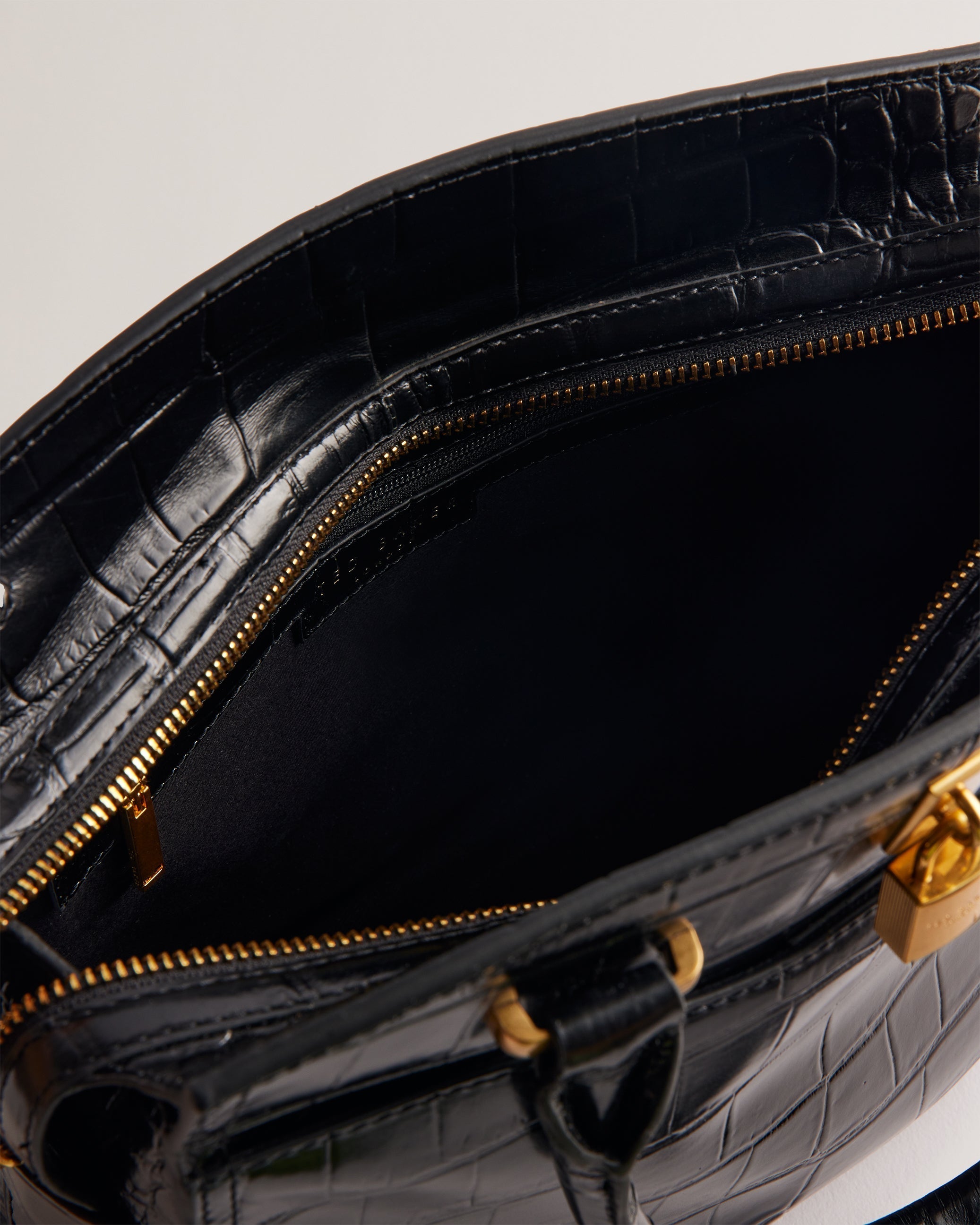 Myfair Medium Padlock Tote Bag Jet-Black