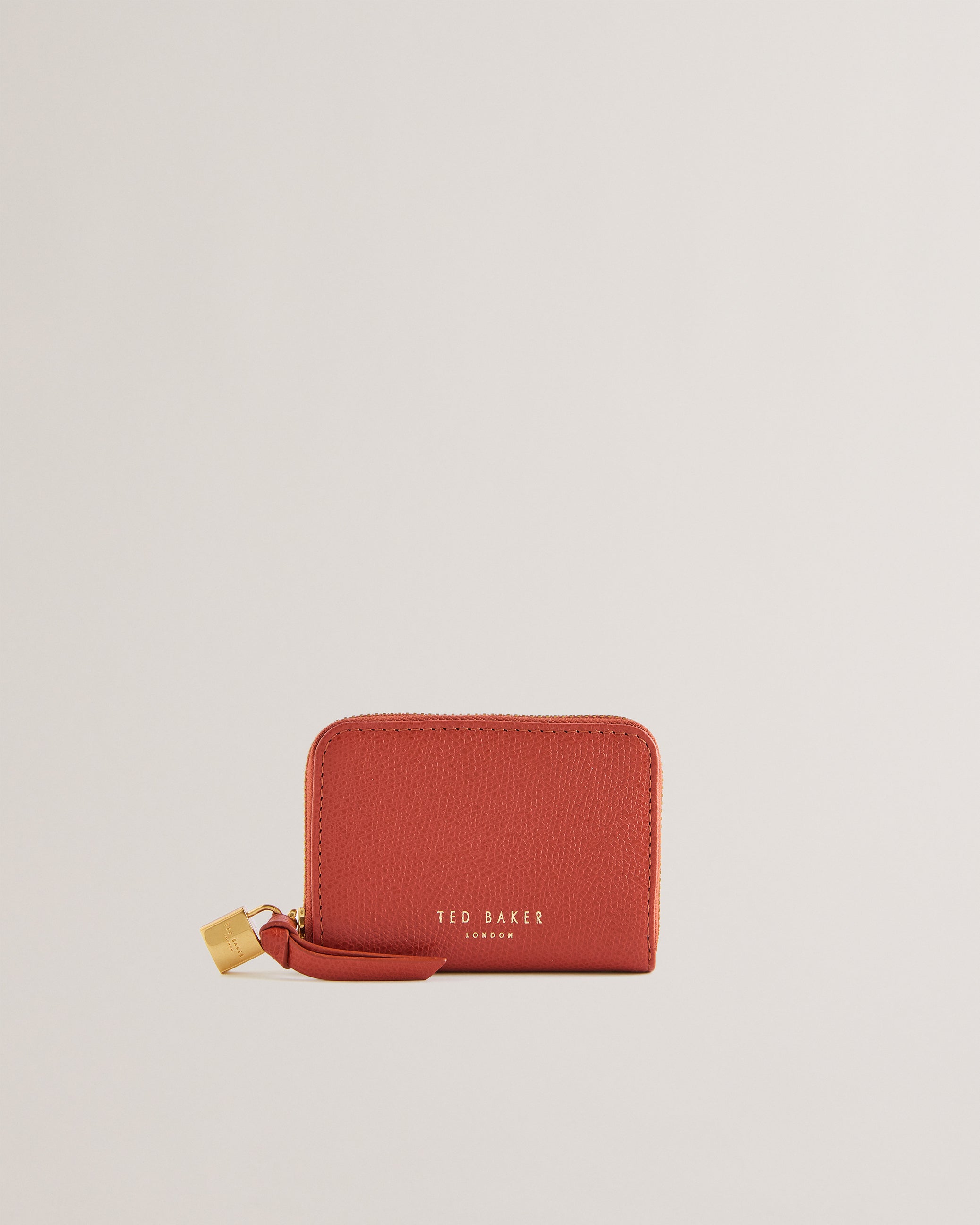 Wesmin Padlock Detail Small Leather P Brown-Org