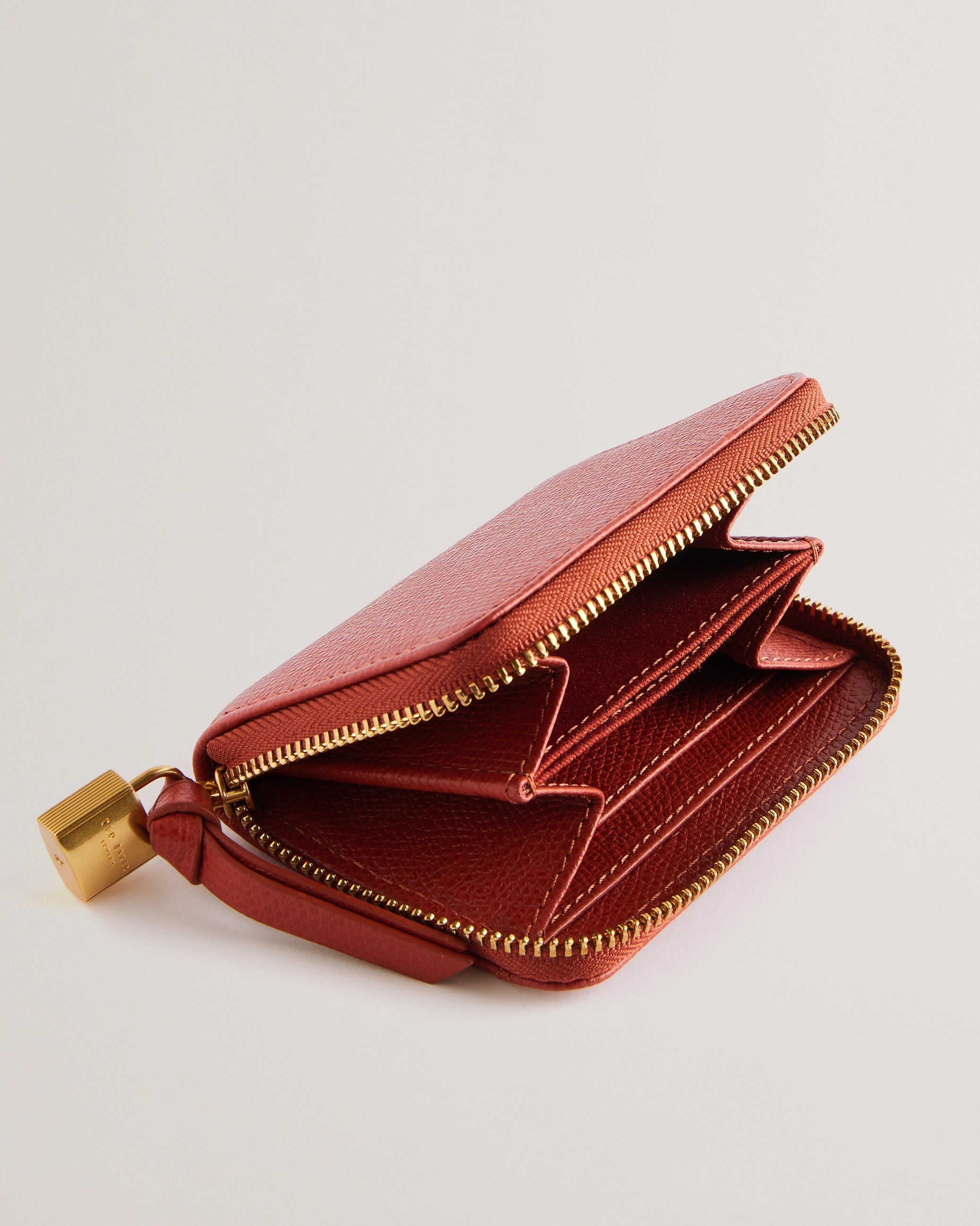 Wesmin Padlock Detail Small Leather P Brown-Org