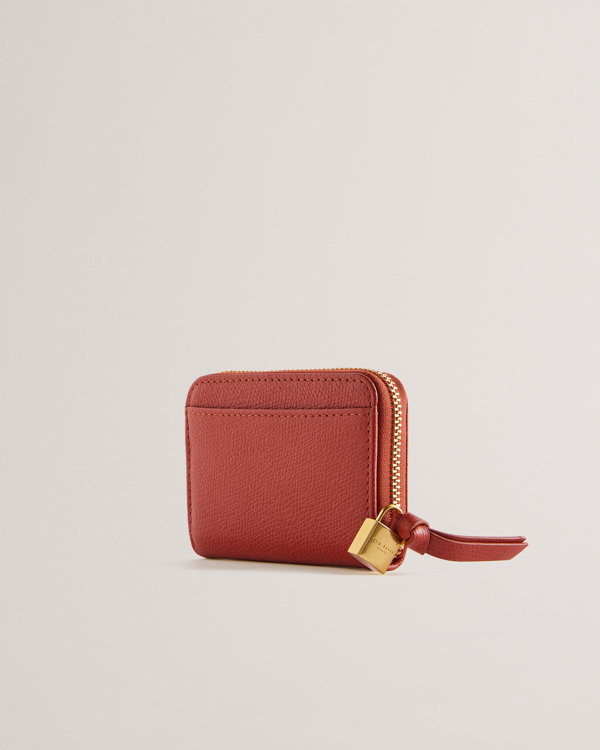Wesmin Padlock Detail Small Leather P Brown-Org