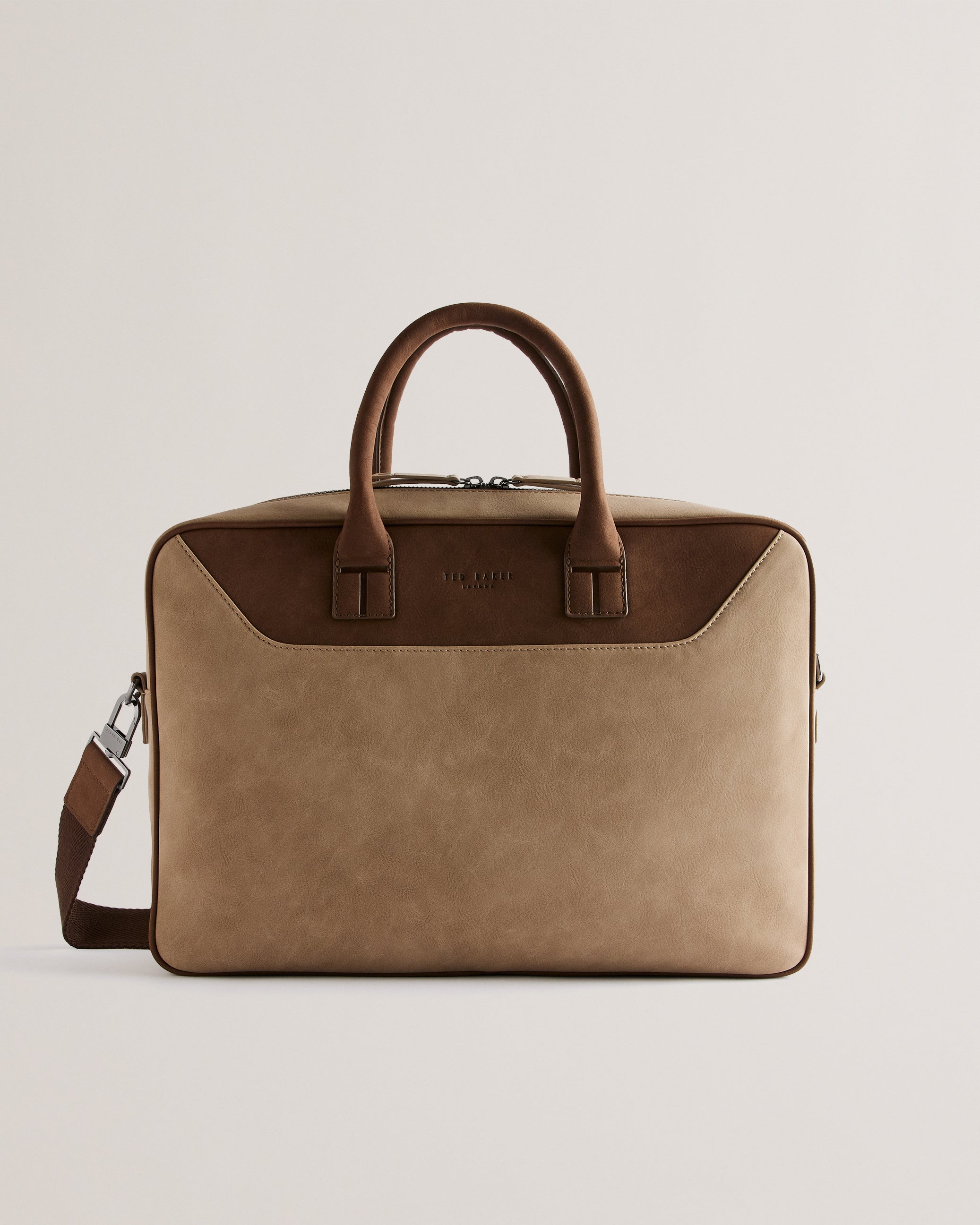 Numel Pu Nubuck Document Bag Beige