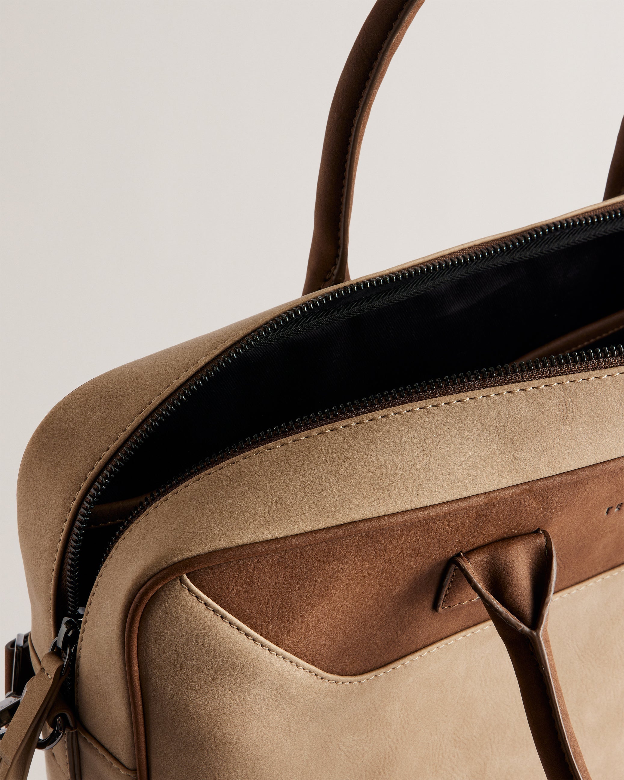 Numel Pu Nubuck Document Bag Beige
