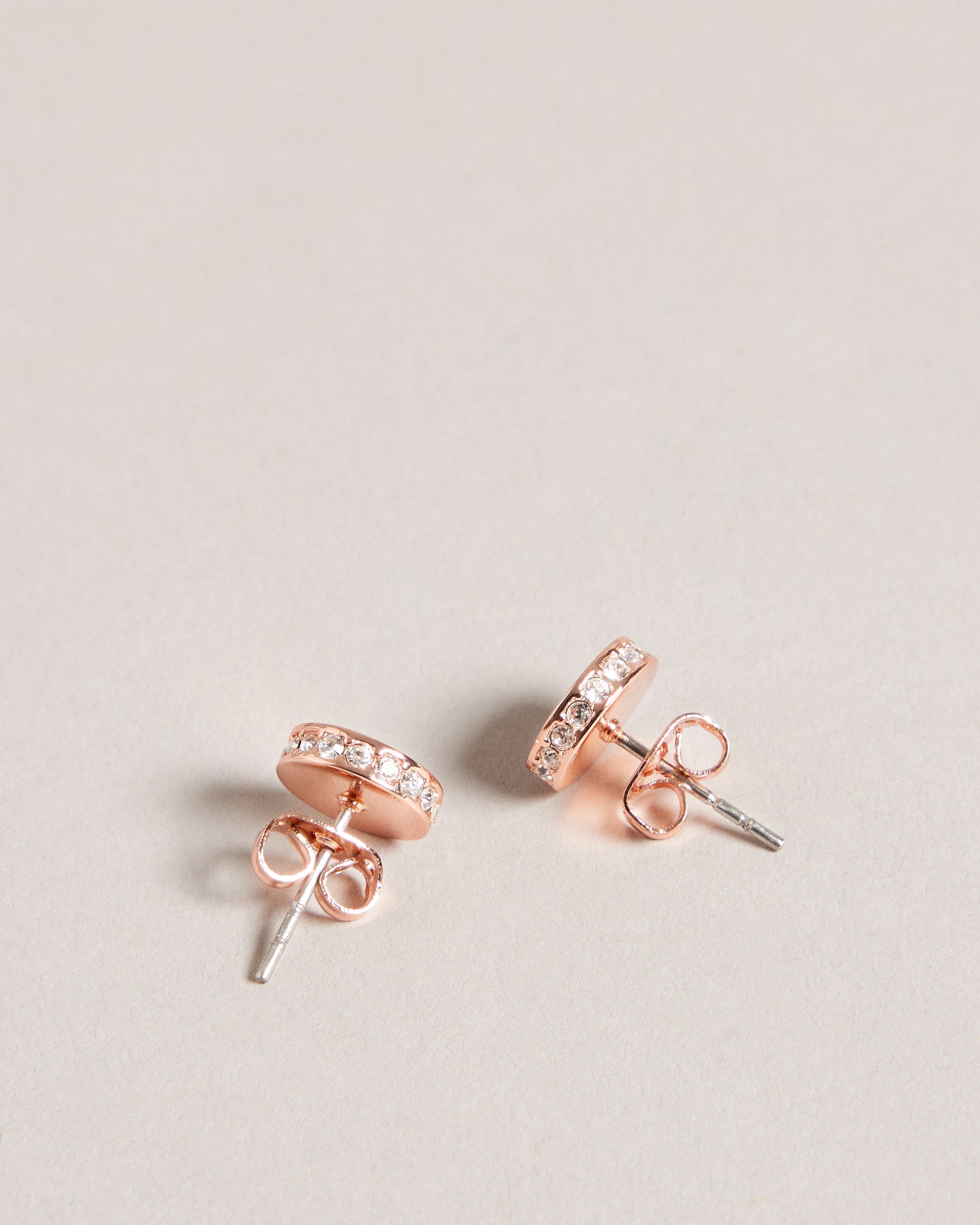 Seesay Tbj3314 Sparkle Dot Logo Stud Earring Rosegd-Col