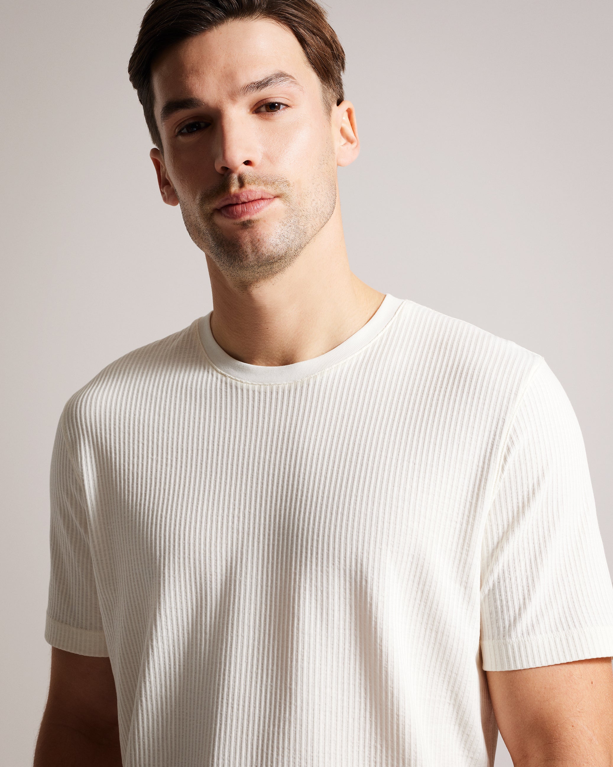 Rakes Textured Regular Fit T-Shirt
