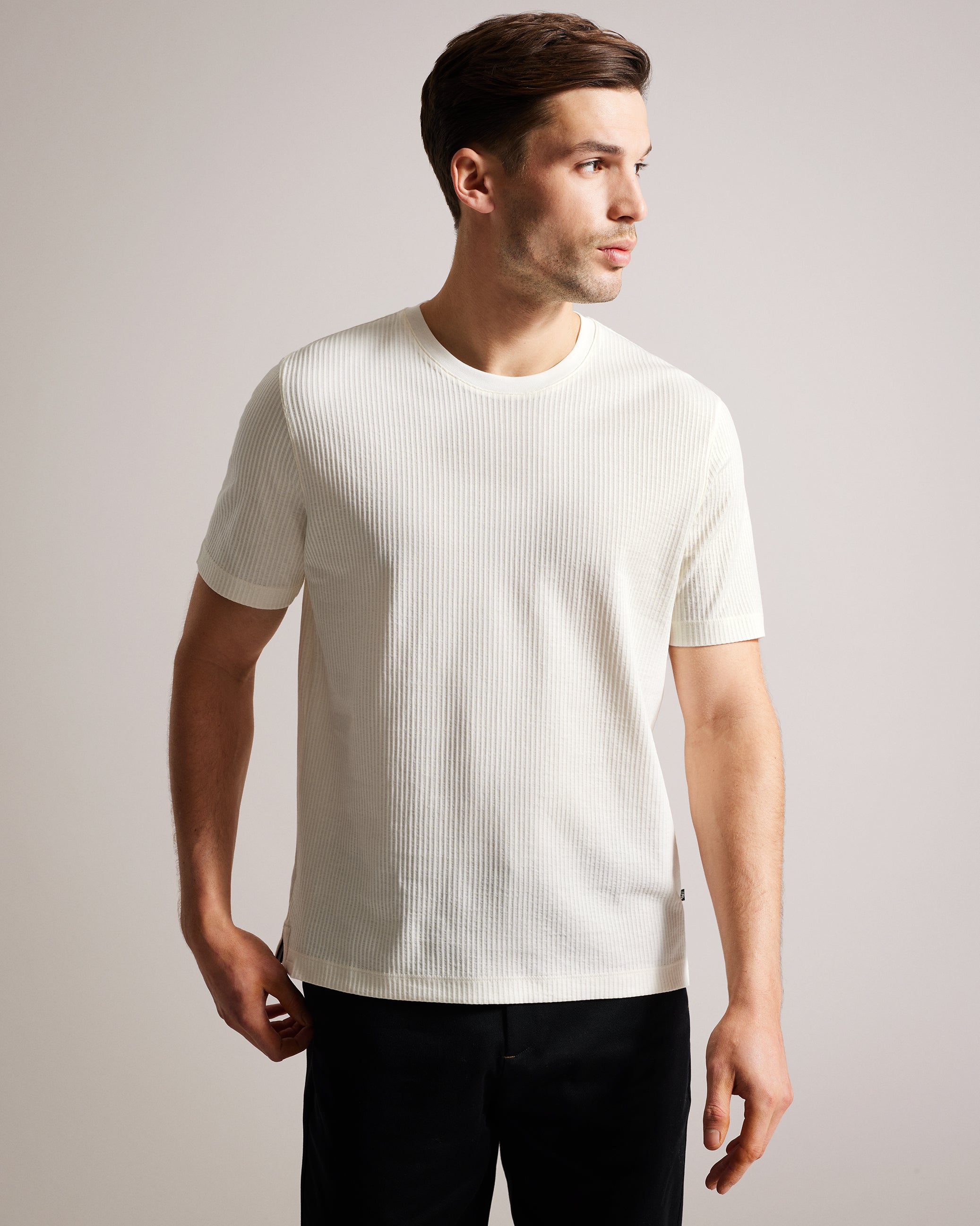 Rakes Textured Regular Fit T-Shirt