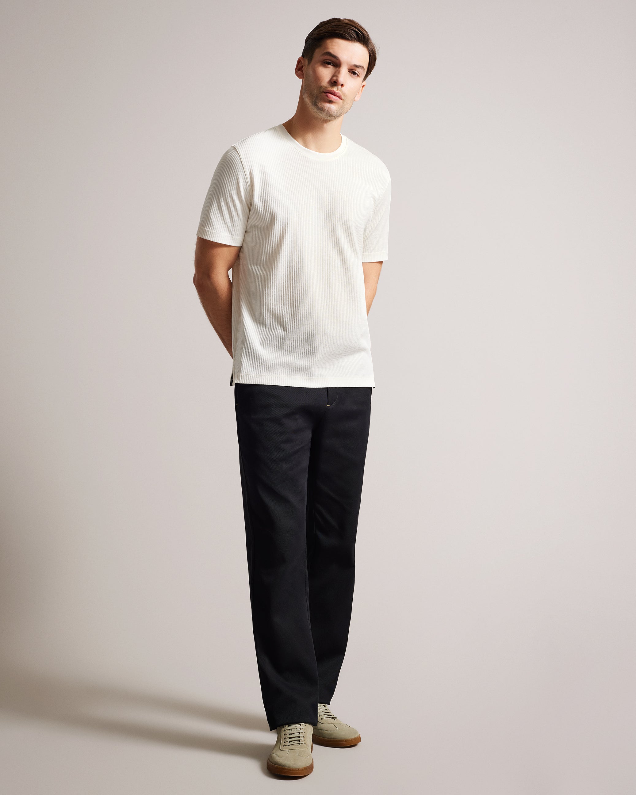 Rakes Textured Regular Fit T-Shirt