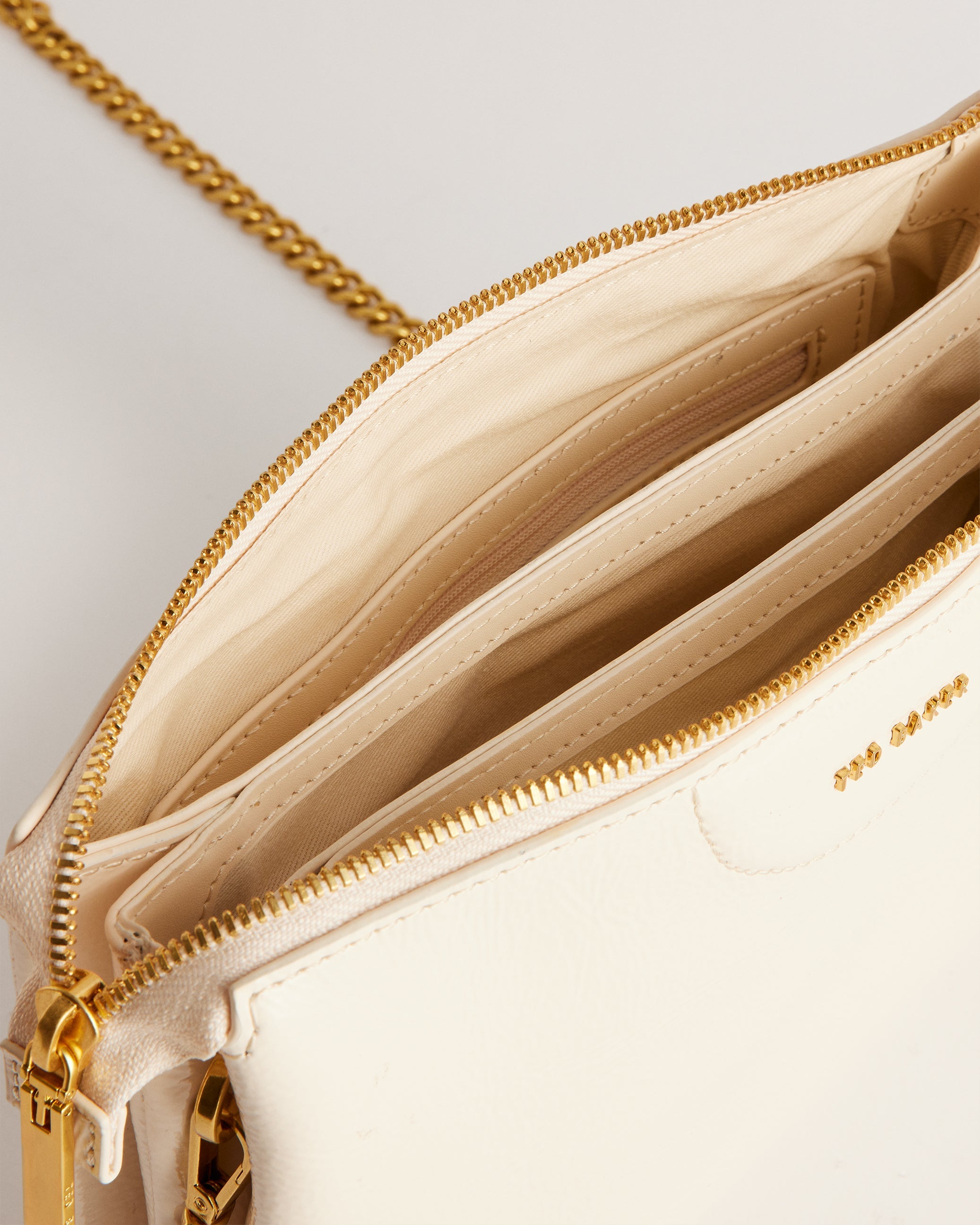 Esille Webbing Leather Cross Body Bag Ivory