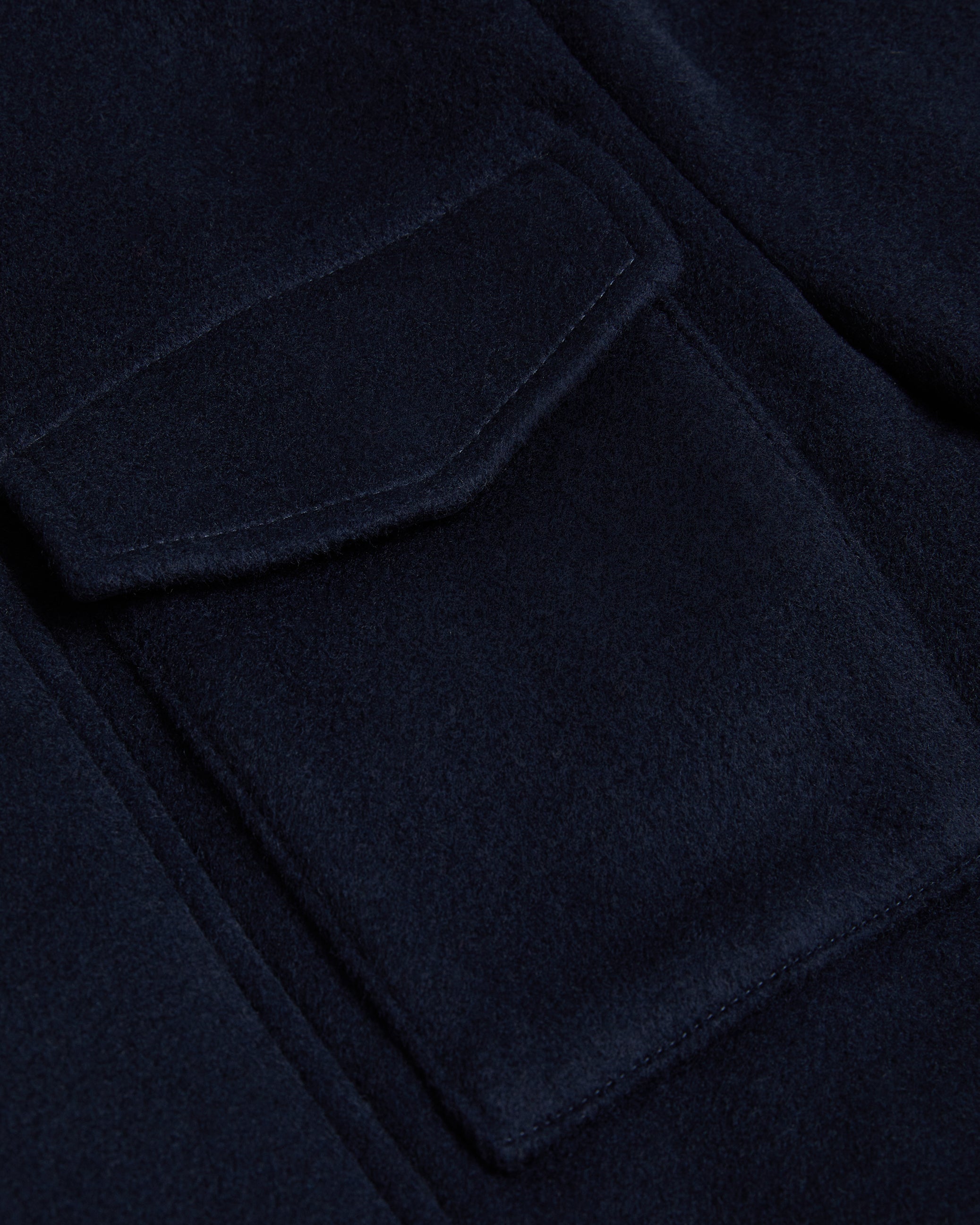 Knowl Wool Funnel Neck Field Jacket Navy