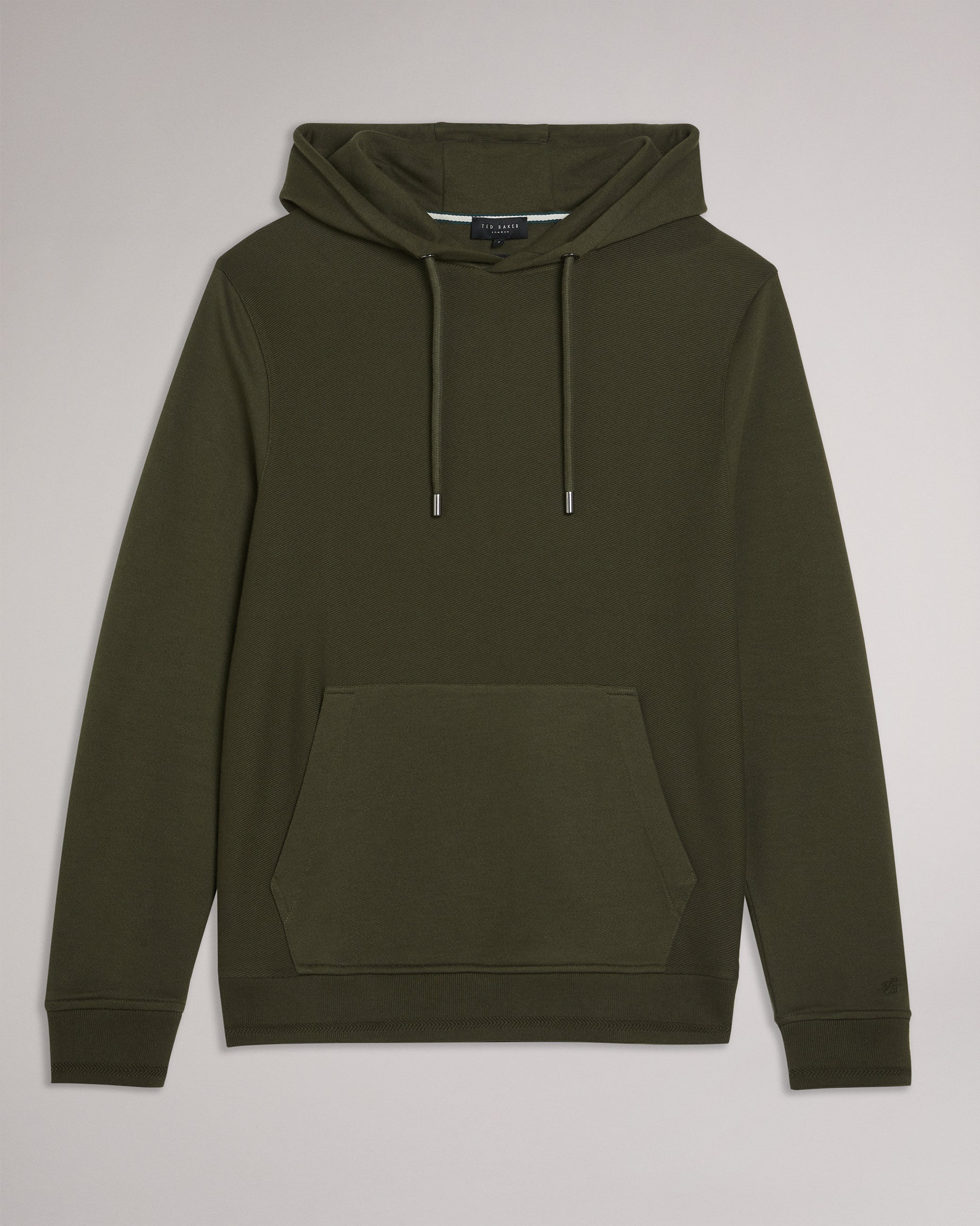 Ellja Long Sleeve Cotton Twill Hoodie Khaki