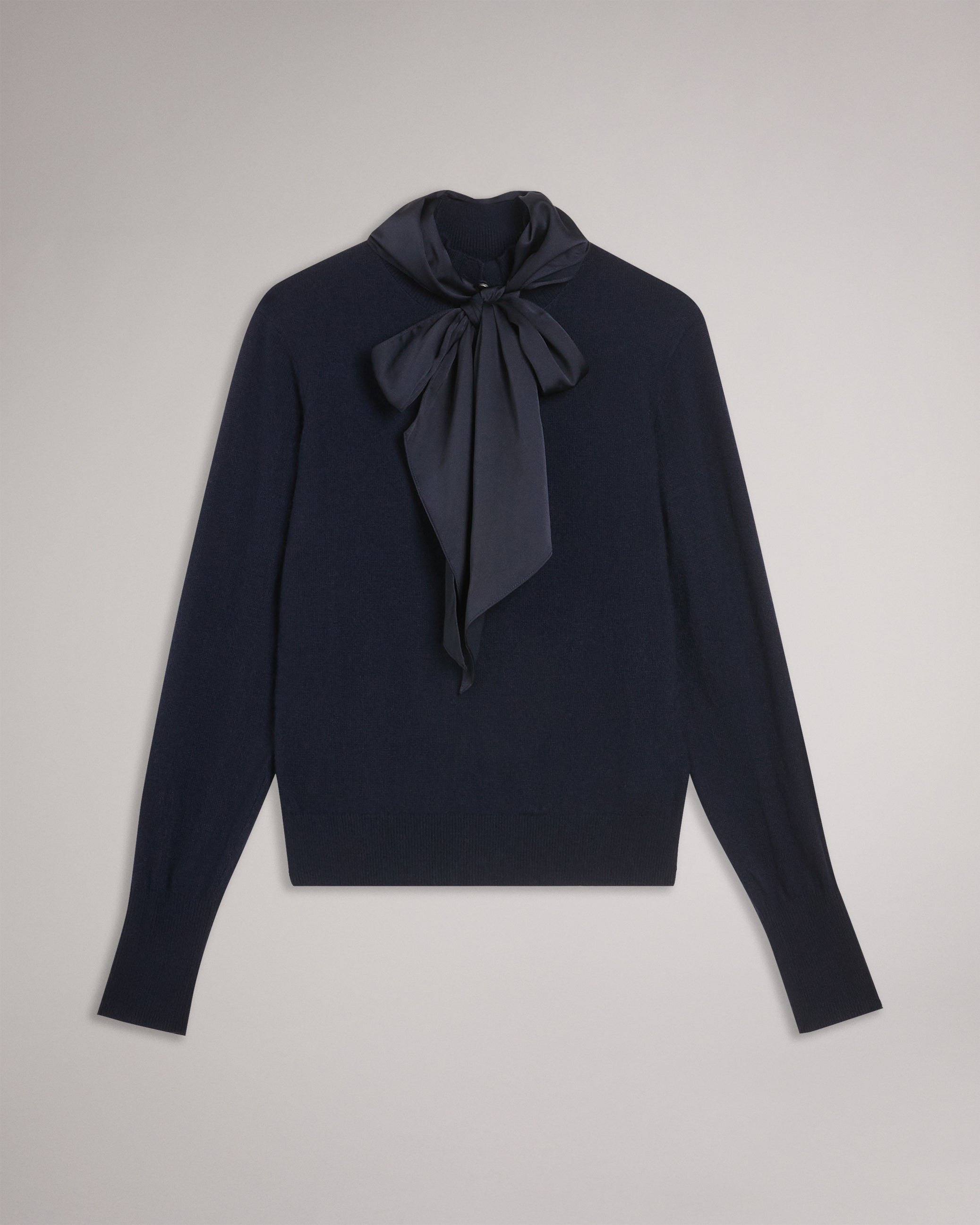 Maralou Sweater With Tie Bow Detail At Neck