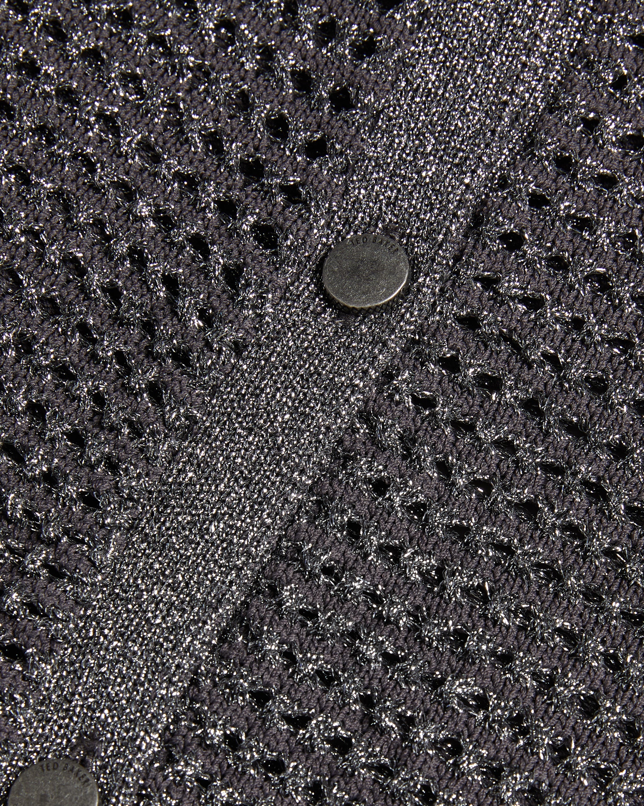 Sallyan Stitch Detail Knitted Jacket Gunmetal