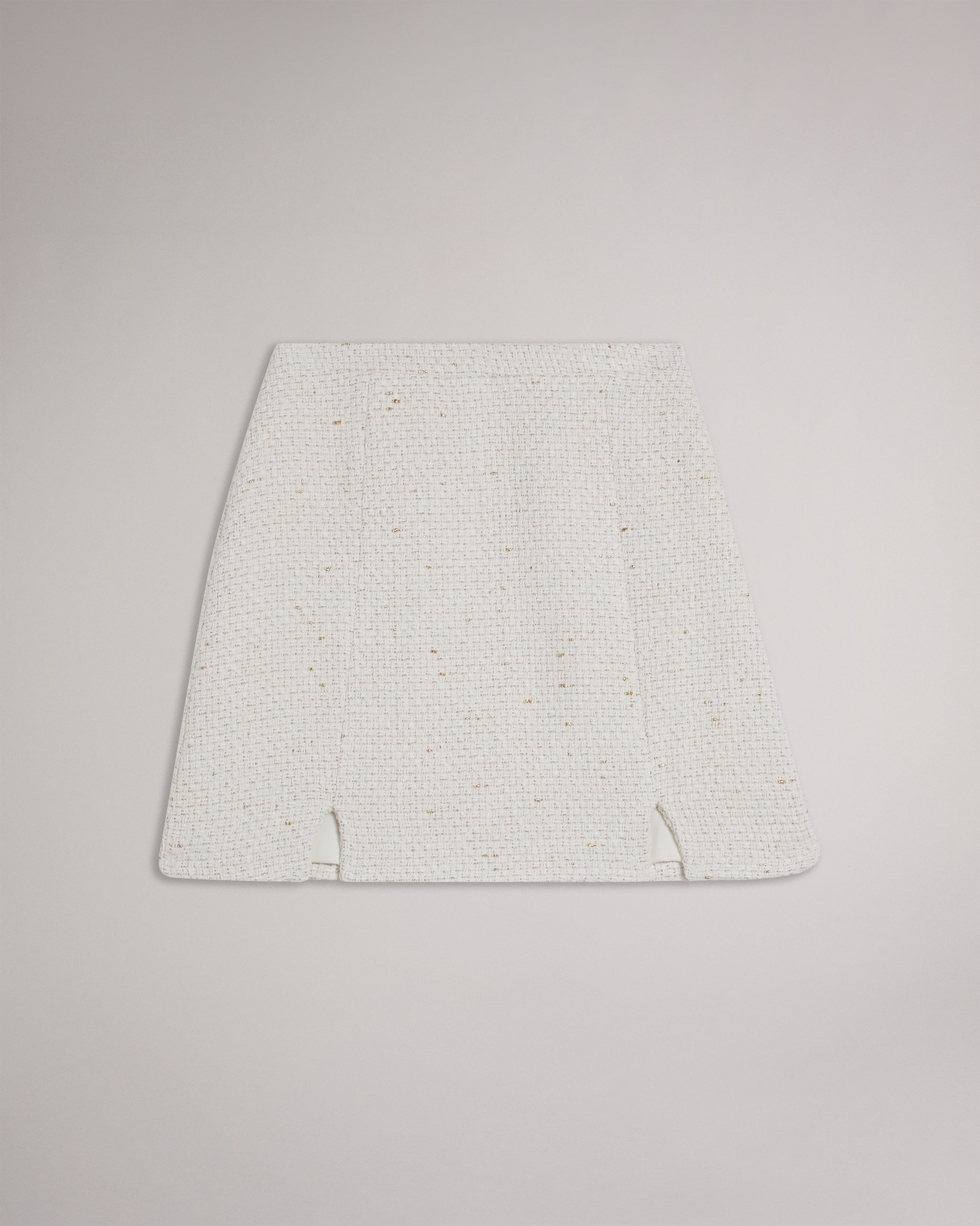 Lios A Line Boucle Mini Skirt Ivory