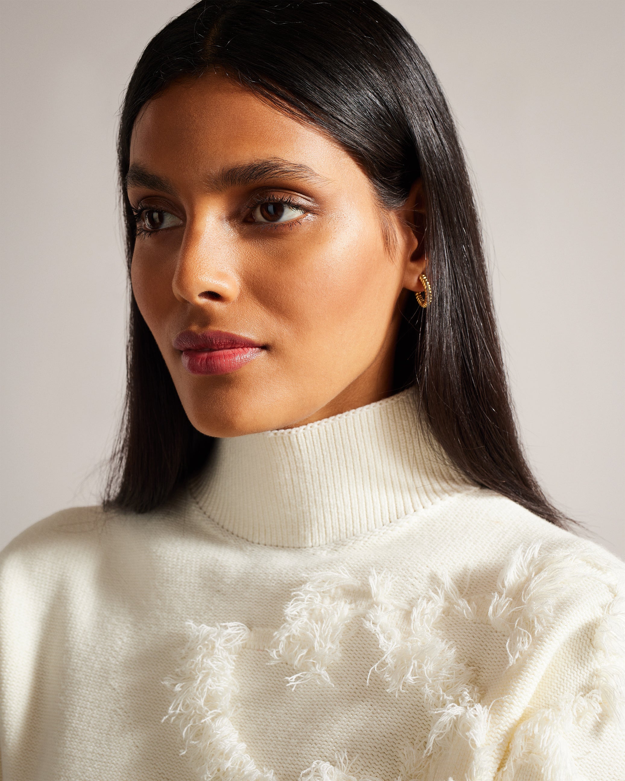 Chalayy Fringed Jacquard Floral Jumper