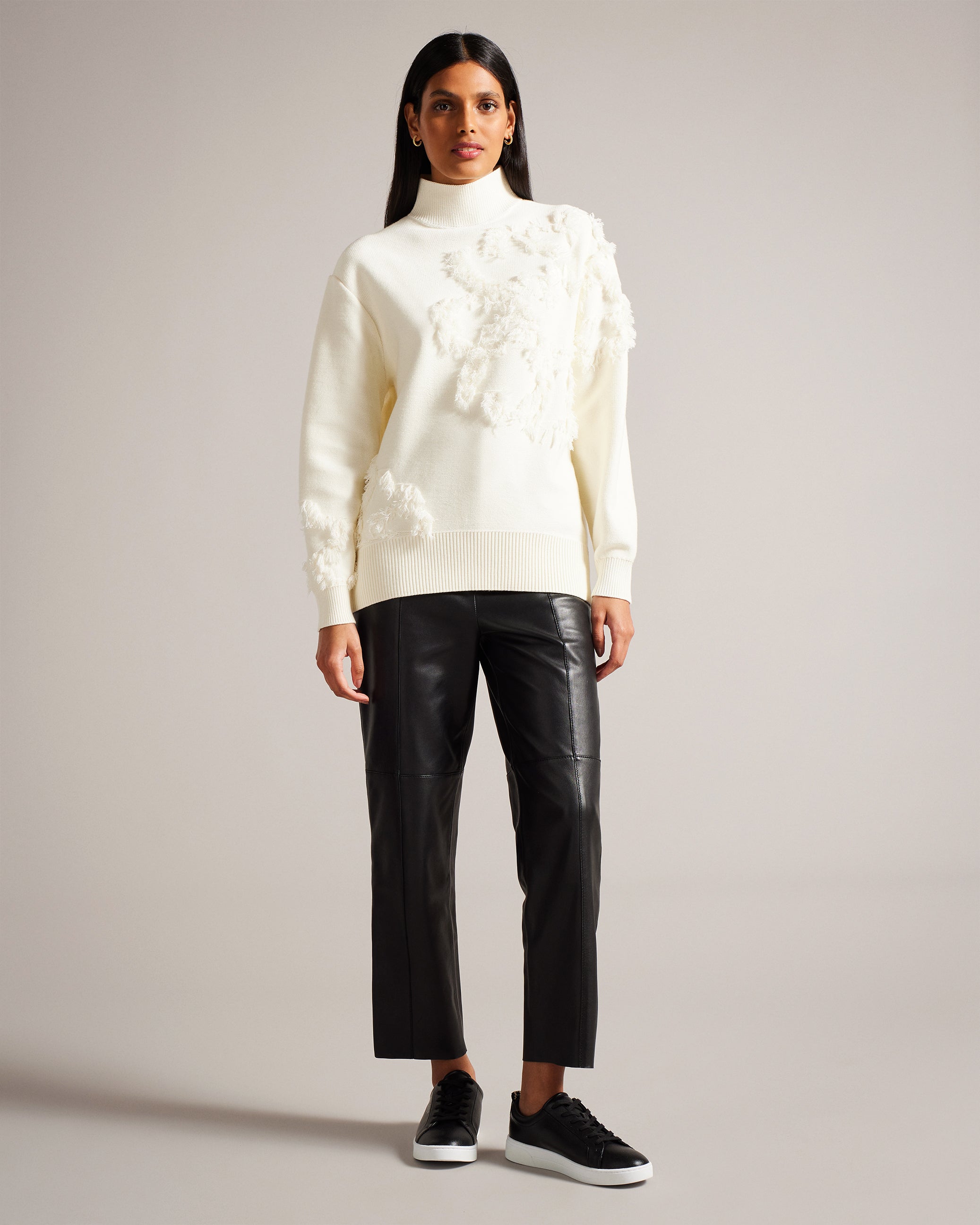 Chalayy Fringed Jacquard Floral Jumper