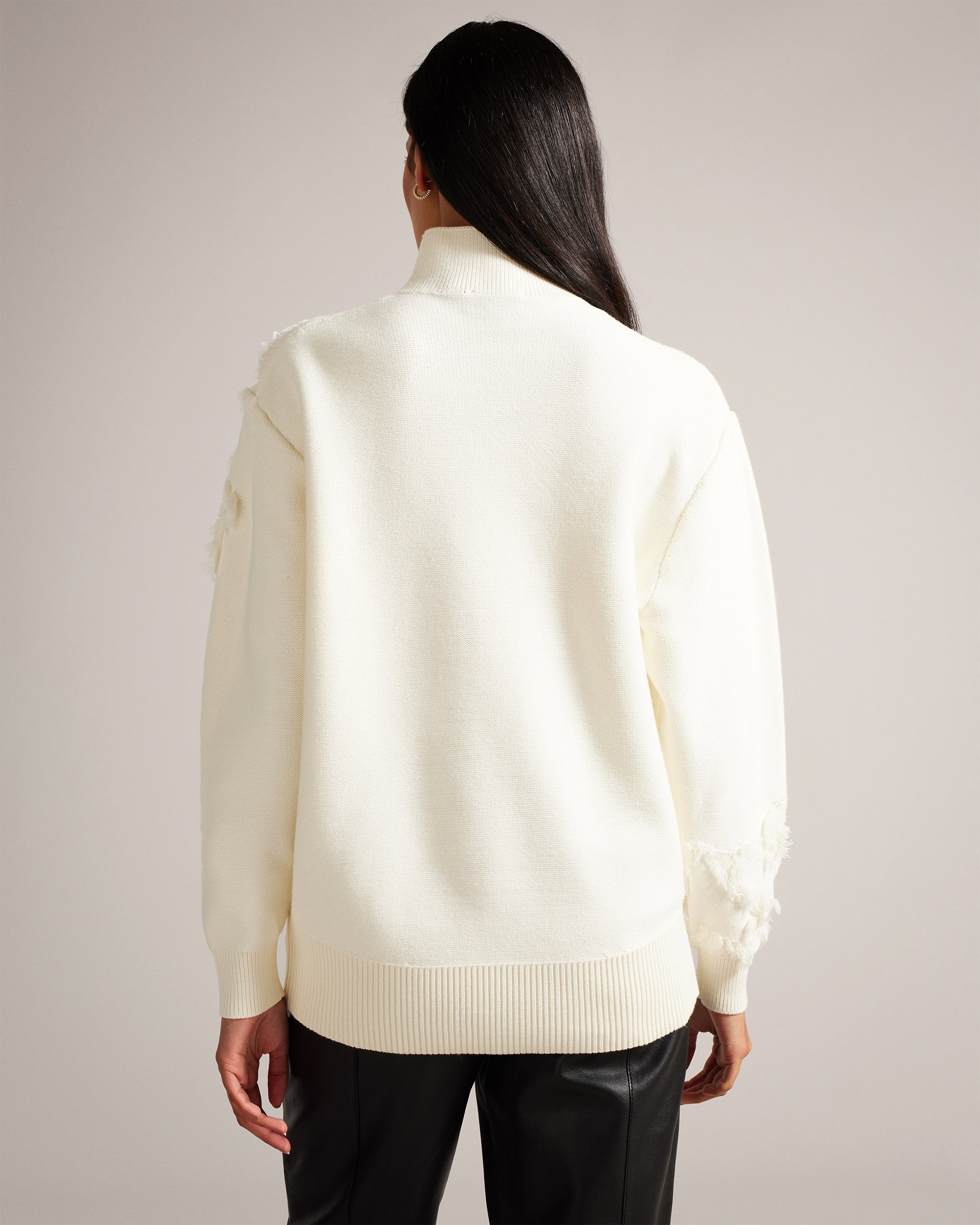 Chalayy Fringed Jacquard Floral Jumper