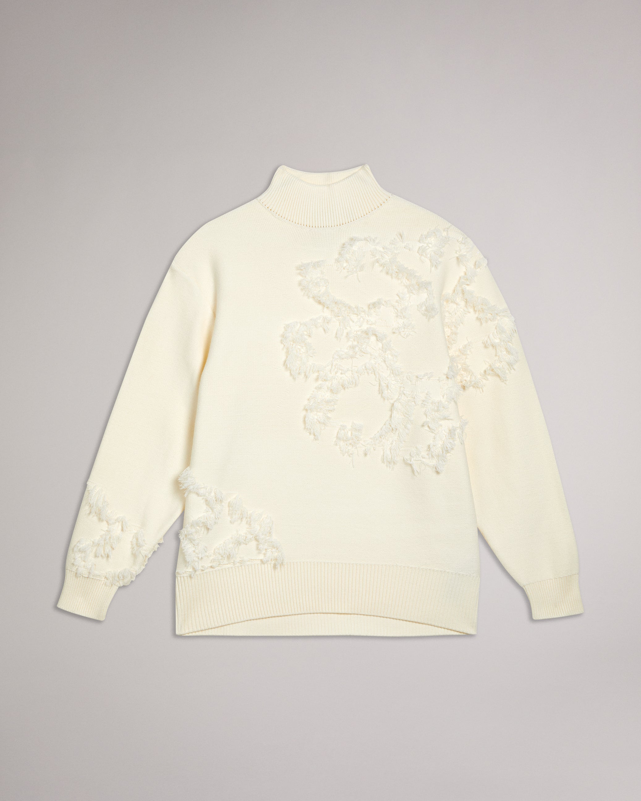 Chalayy Fringed Jacquard Floral Jumper