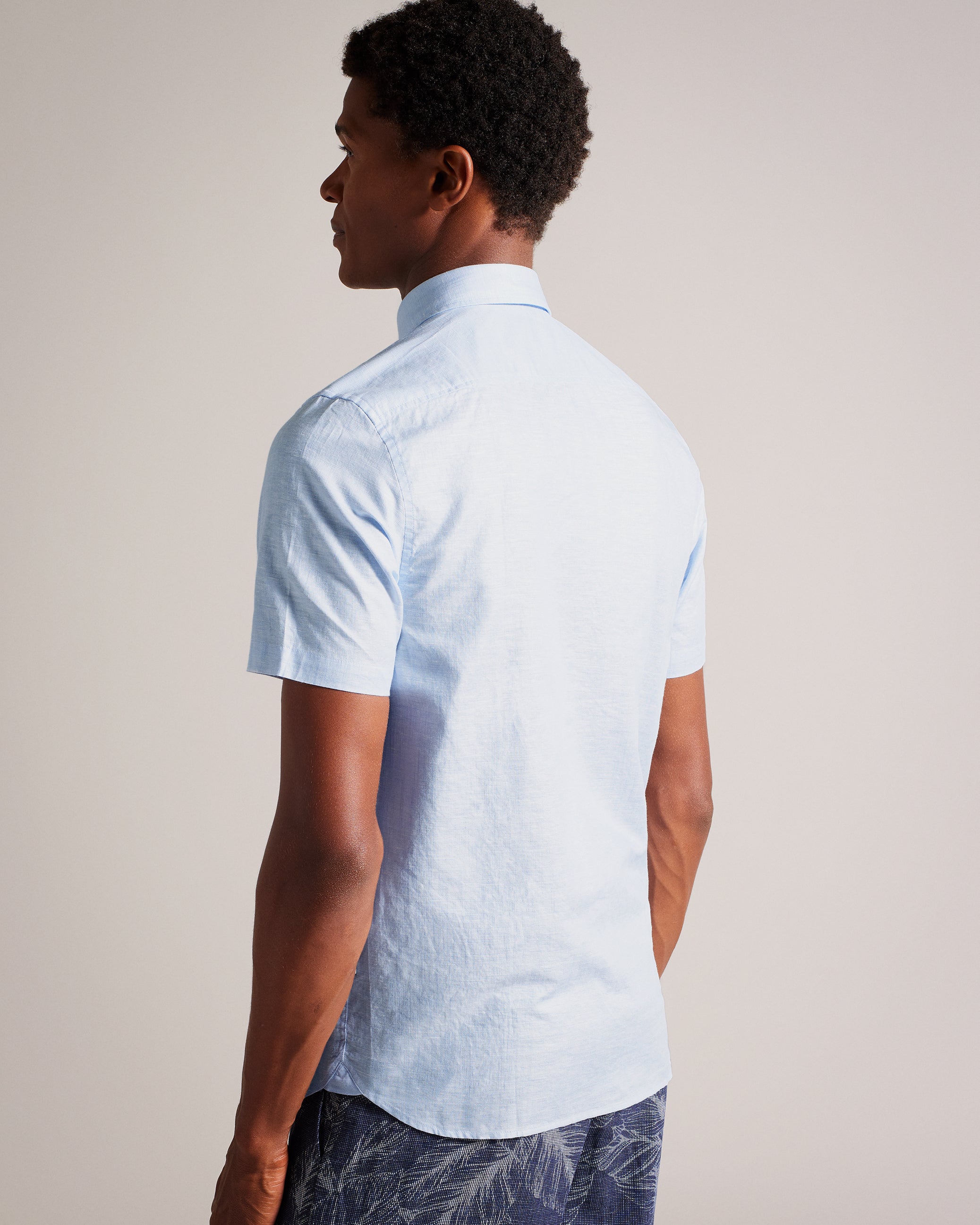 Kingfrd Short Sleeve Linen Shirt