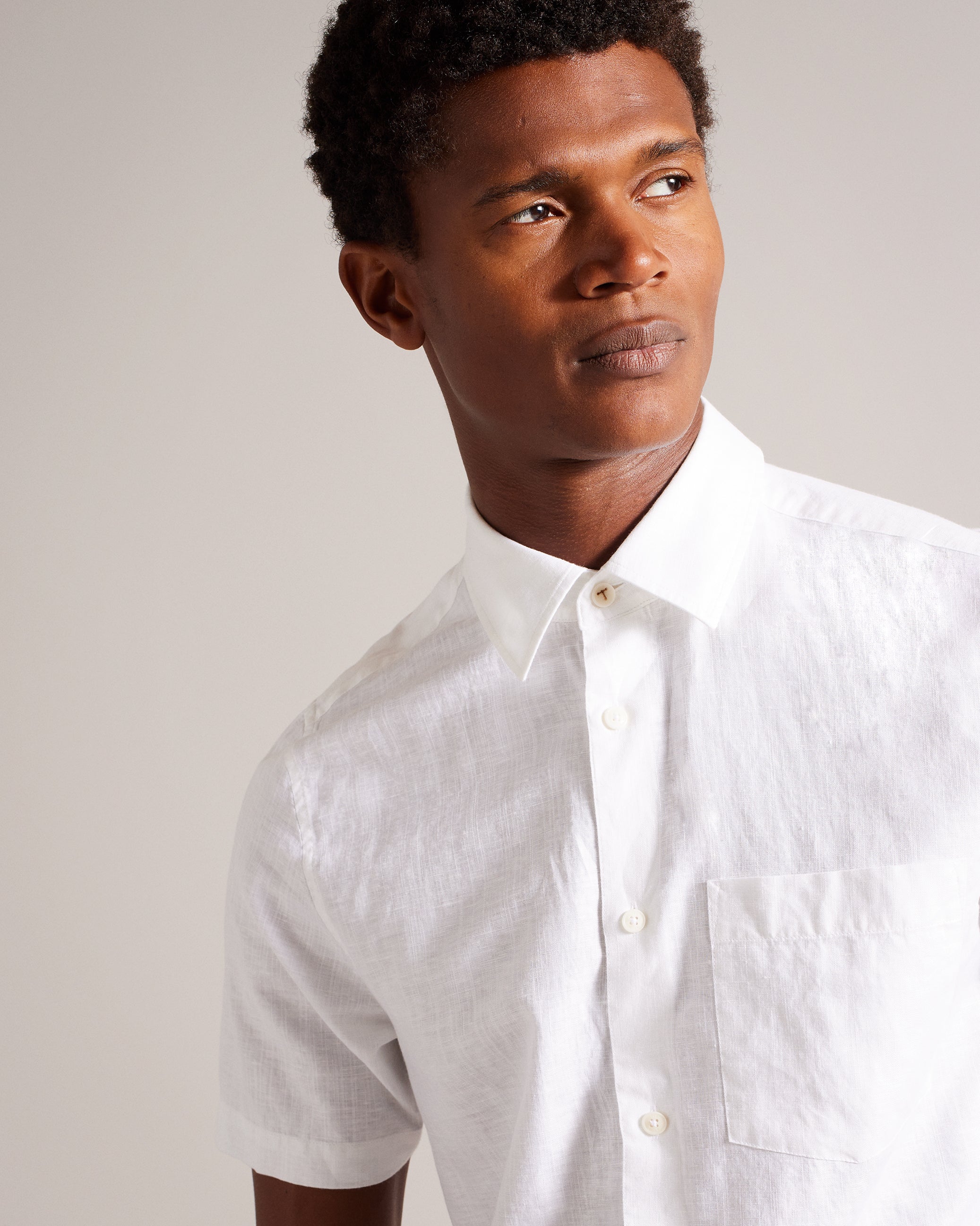 Kingfrd Short Sleeve Linen Shirt