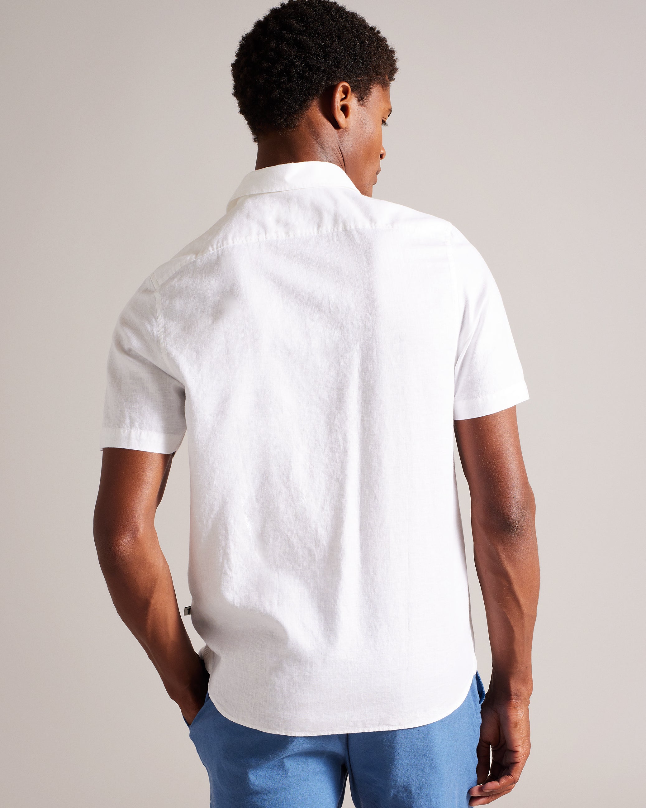 Kingfrd Short Sleeve Linen Shirt