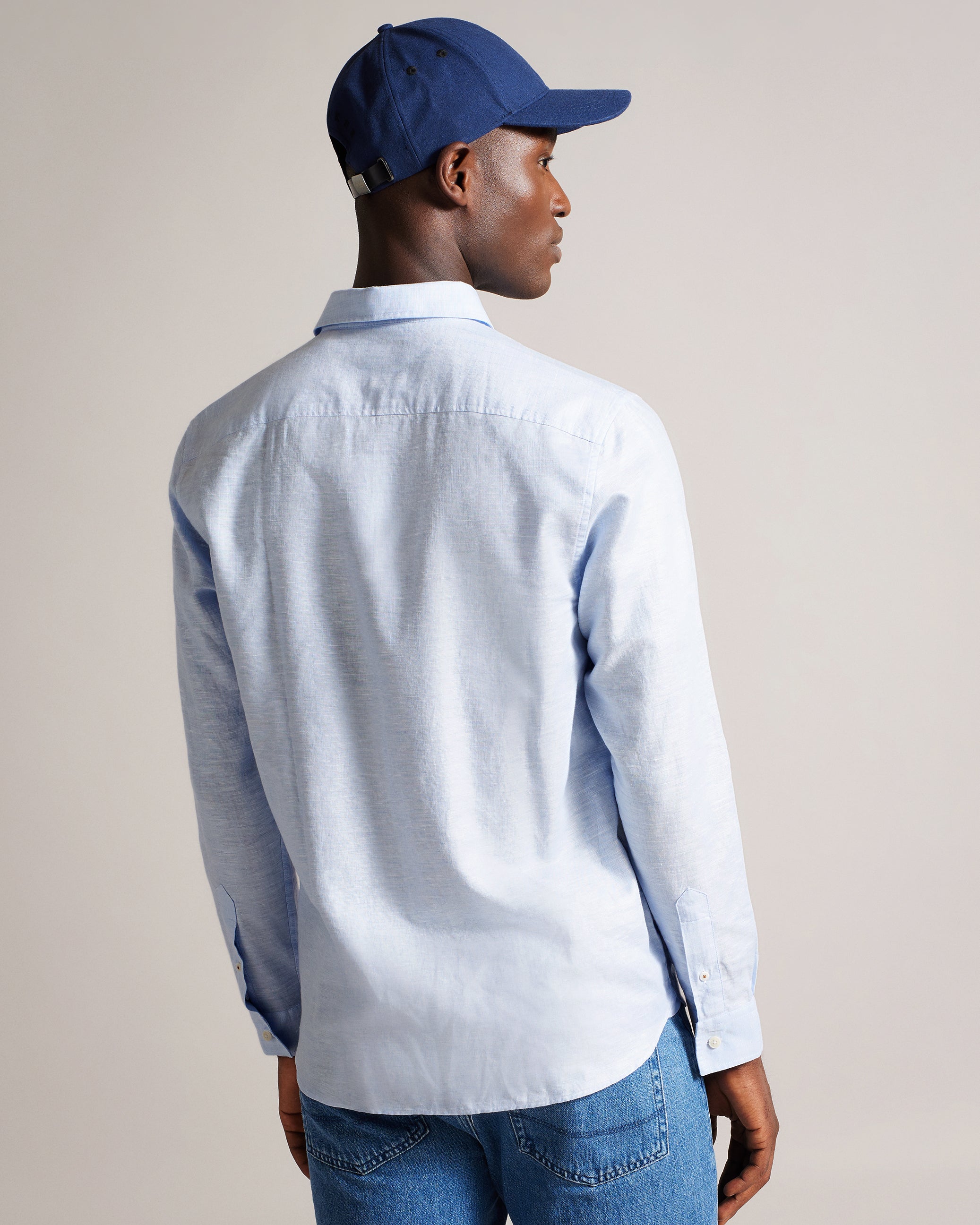 Kingwel Long Sleeve Linen Blend Shirt