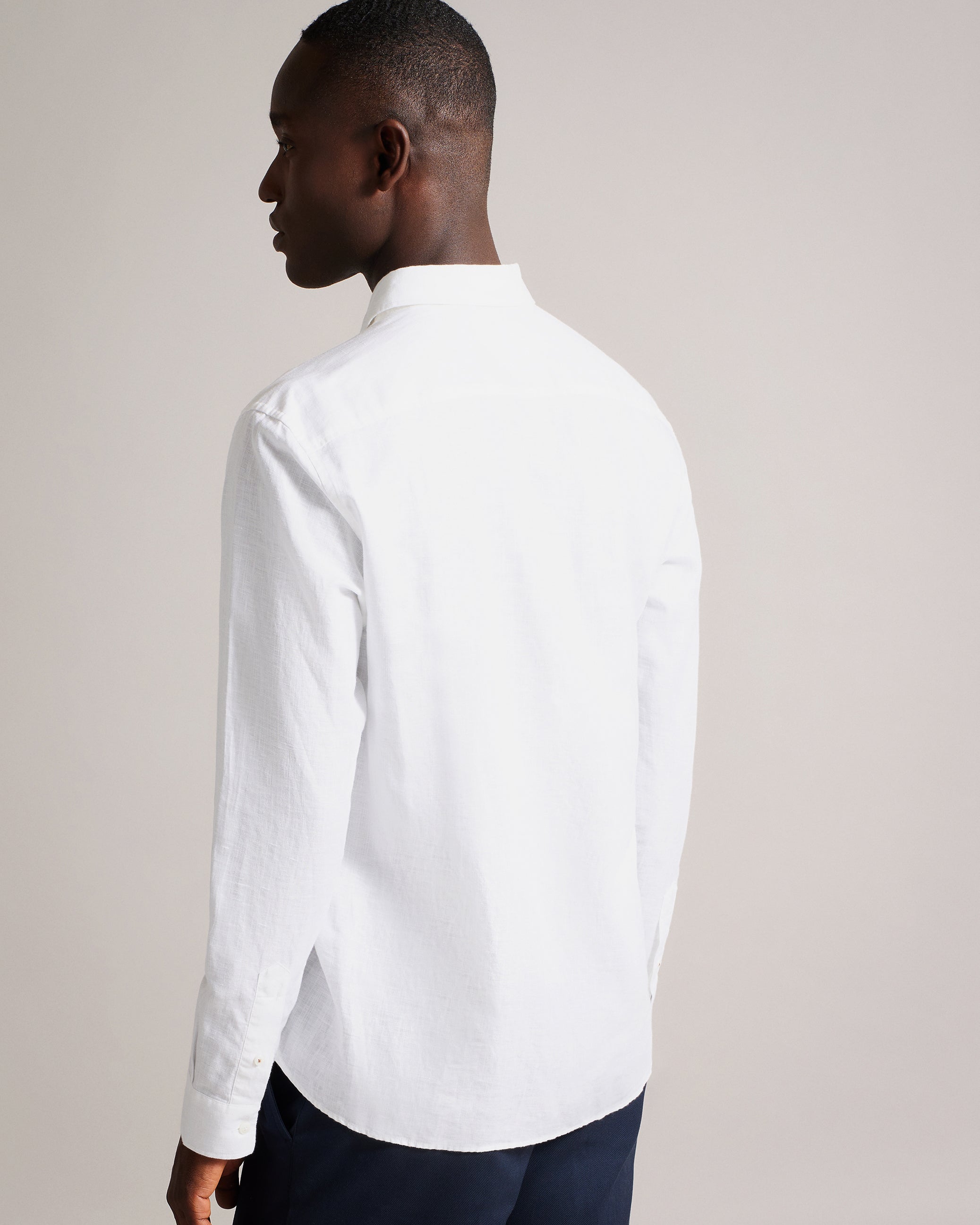 Kingwel Long Sleeve Linen Blend Shirt