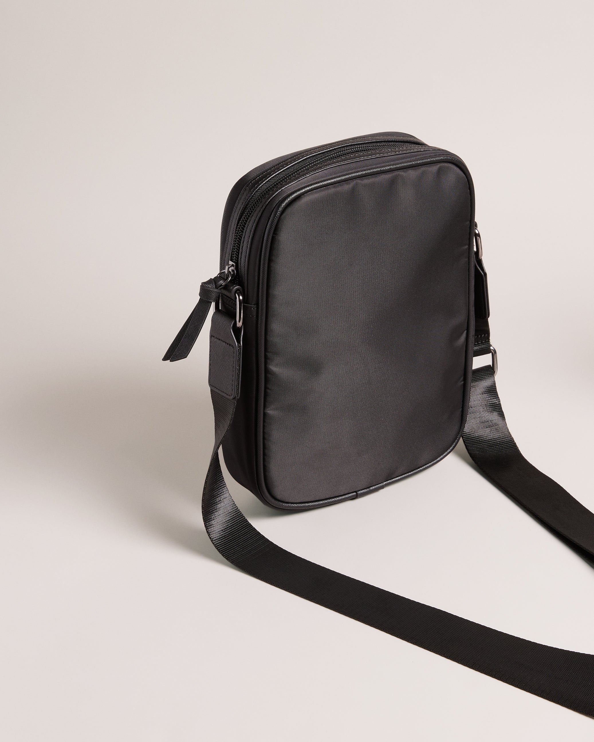 Rockie Core Twill Pu Striped Larger Flight Bag Black