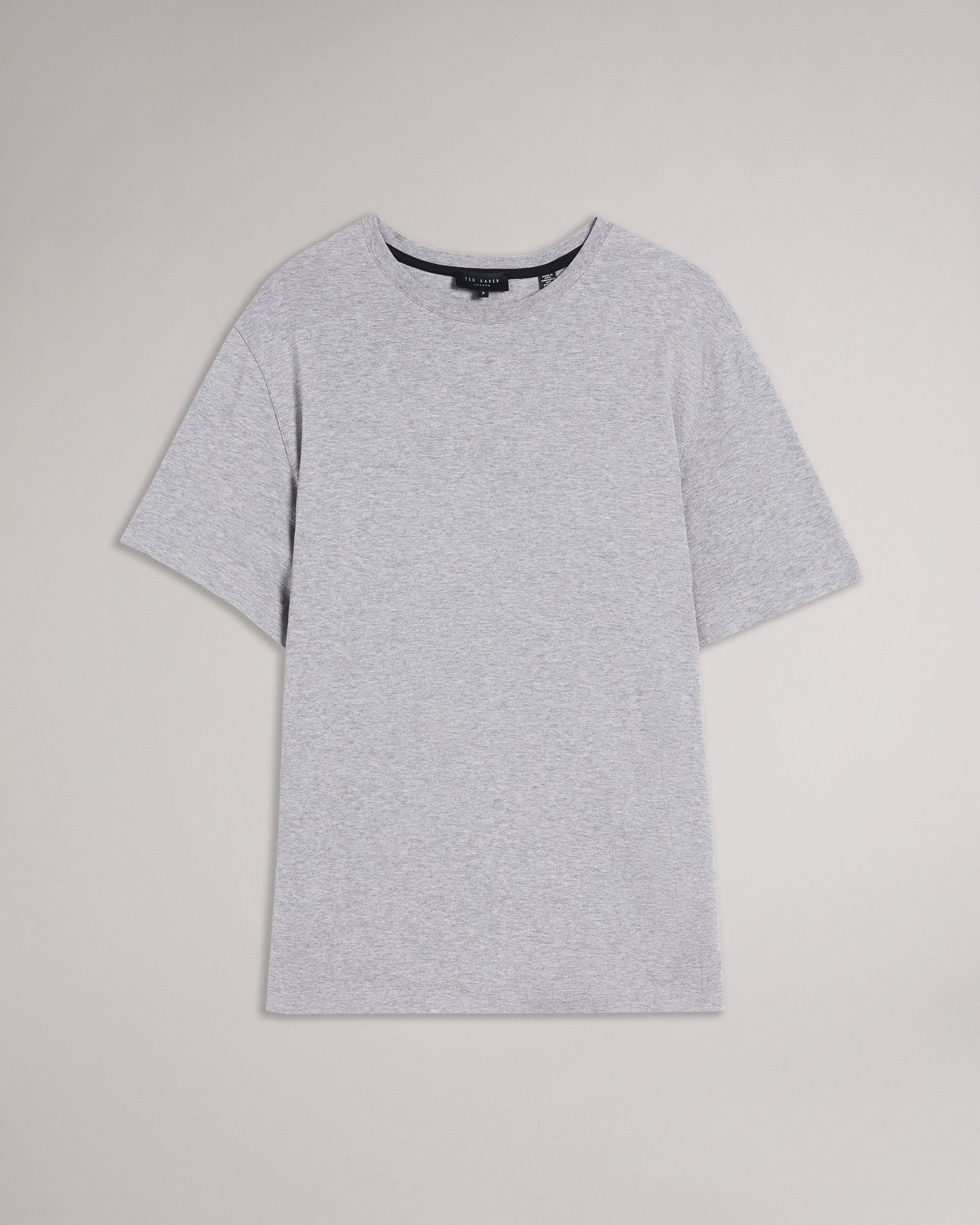 Tywinn Ss Regular Plain T-Shirt Grey-Marl