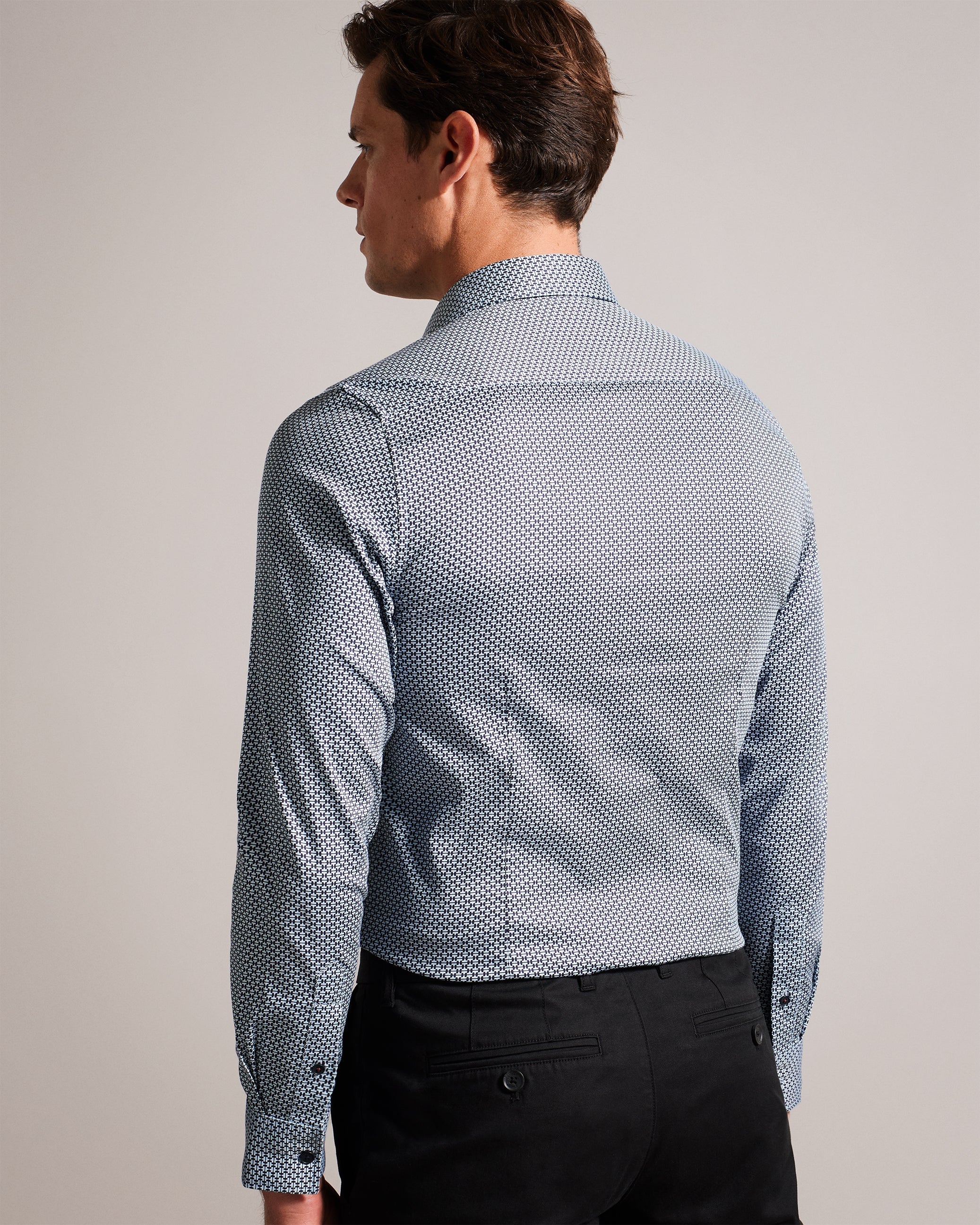 Faenza Long Sleeve Geometric Shirt
