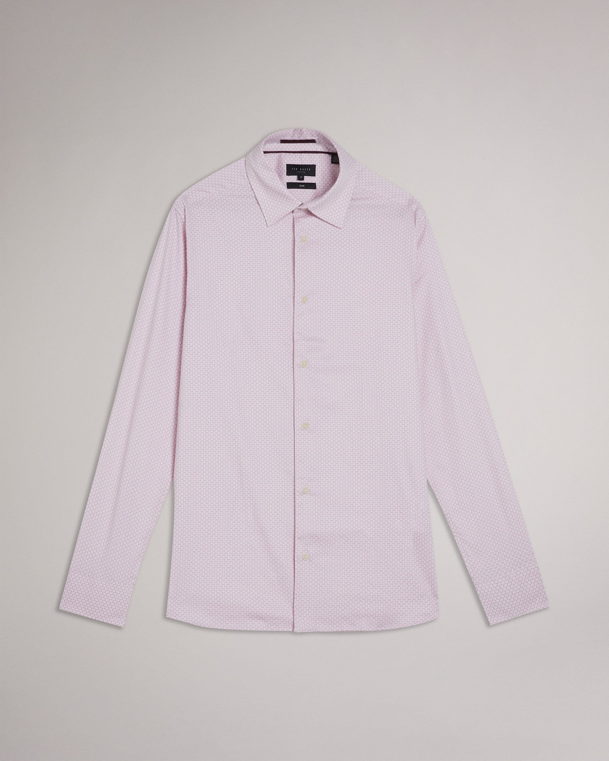 Faenza Long Sleeve Geometric Shirt Pink