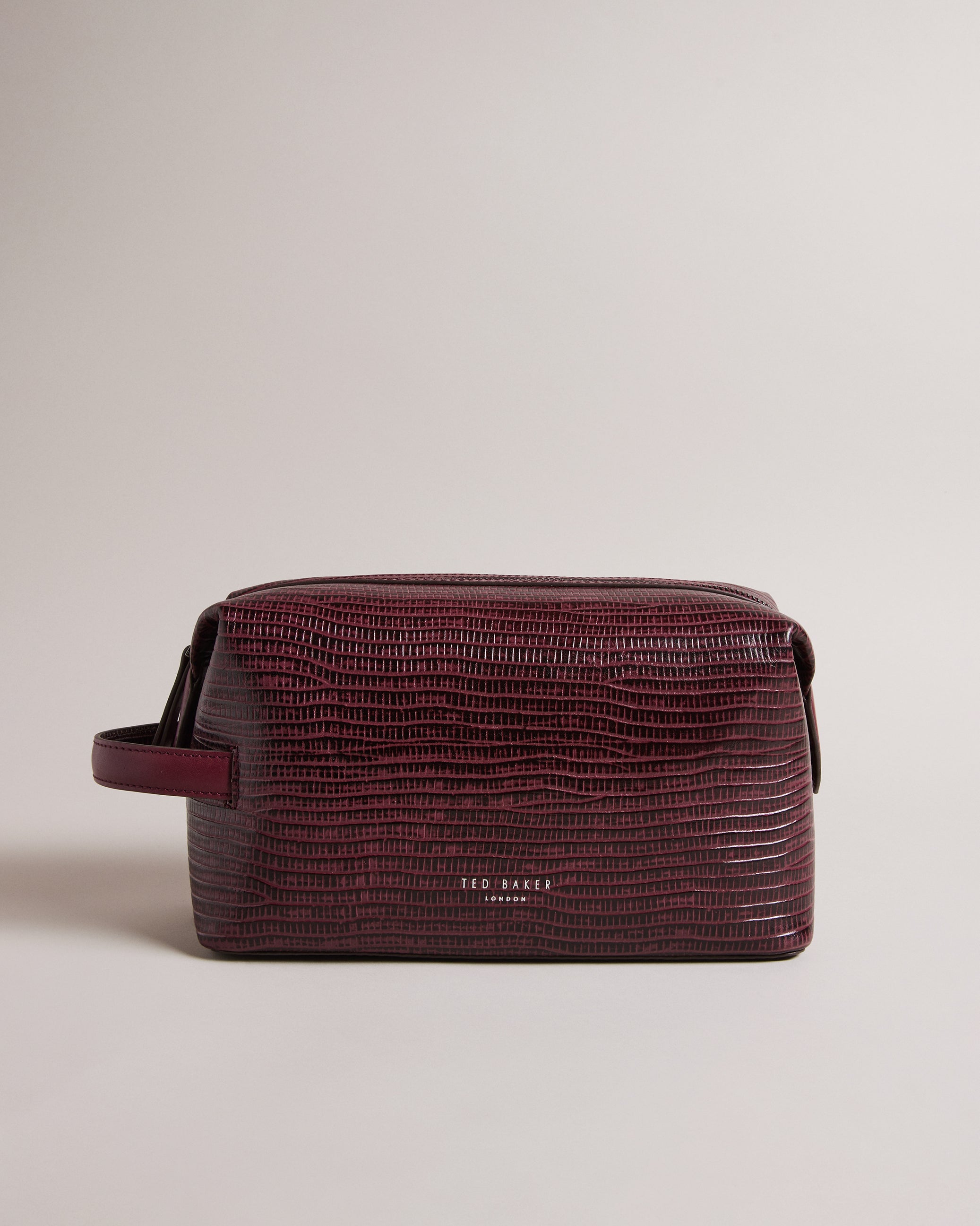 Royen Leather Wash Bag Oxblood