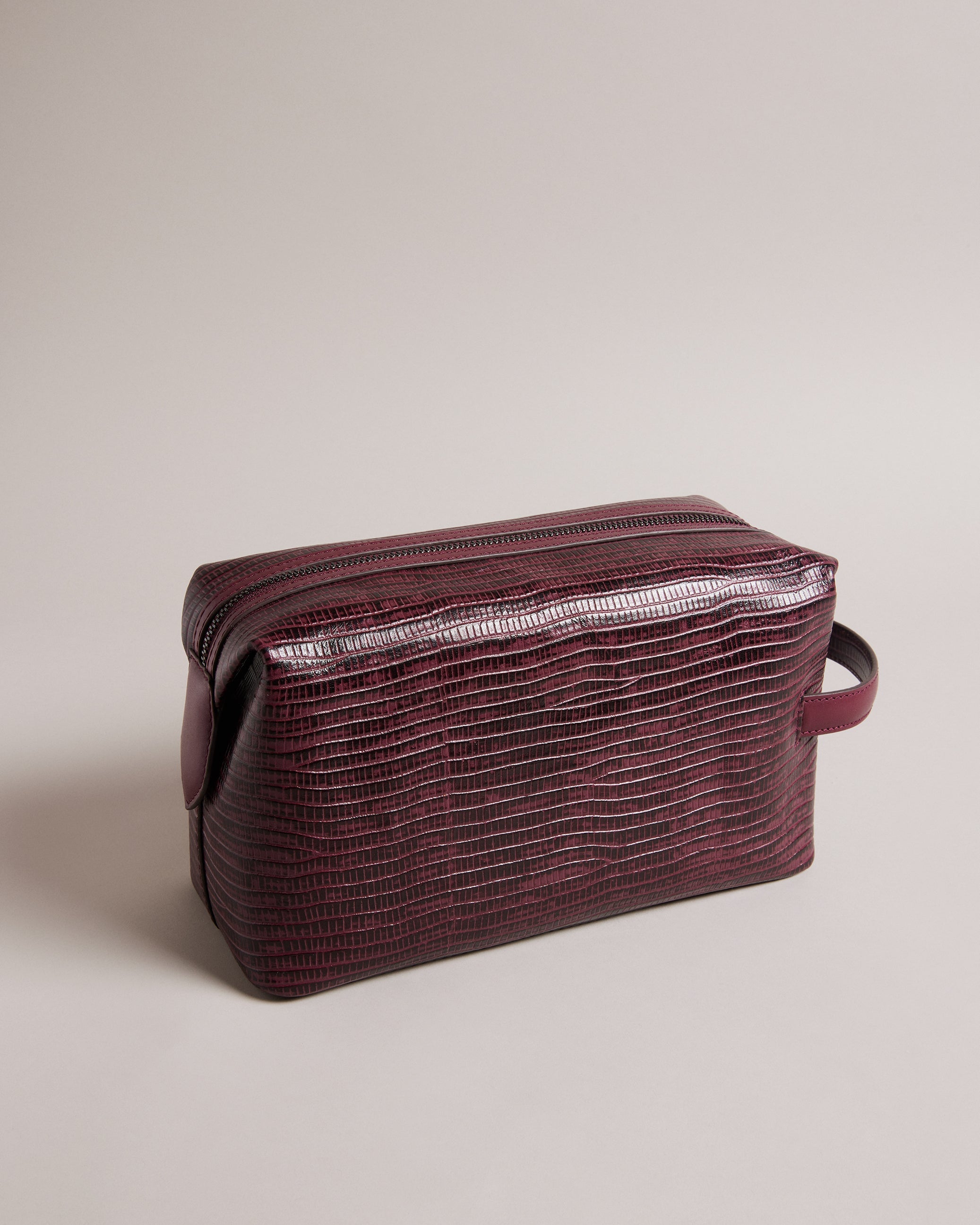 Royen Leather Wash Bag Oxblood