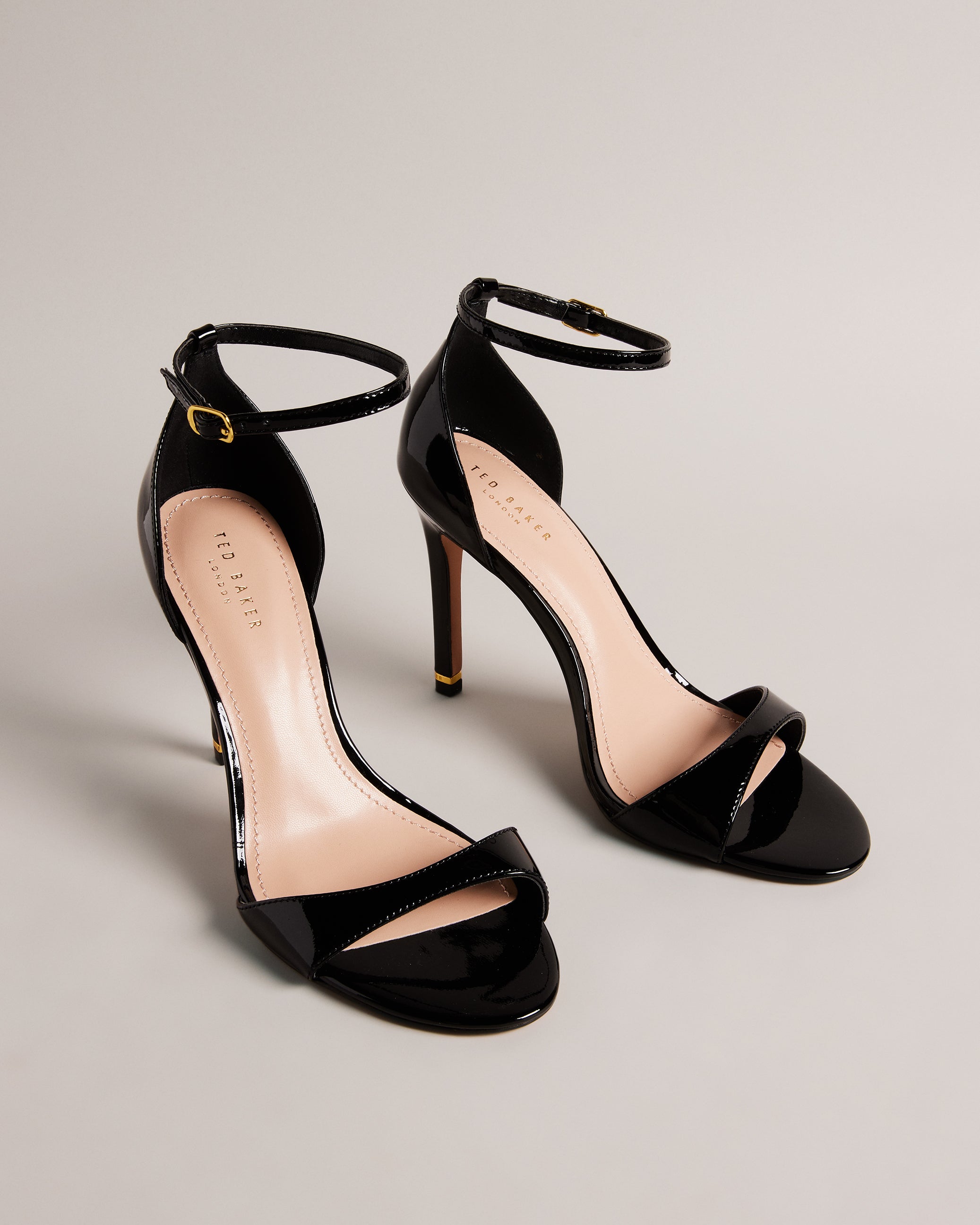 Helmia Patent 103Mm Ankle Strap Sandal Shoes Black