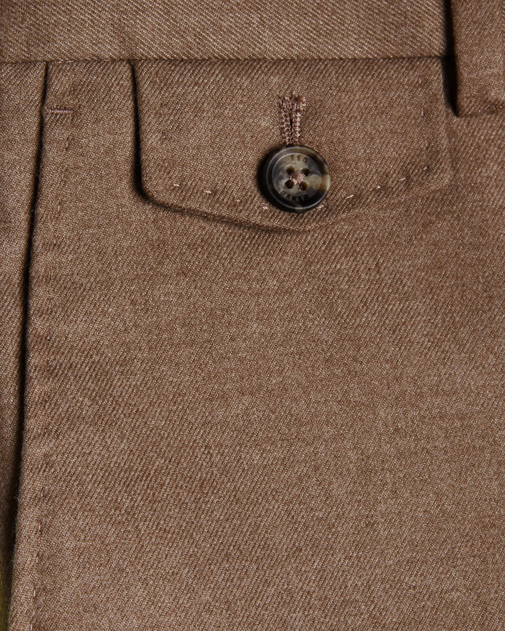 Ngolo Slim Fit Flannel Trousers Taupe