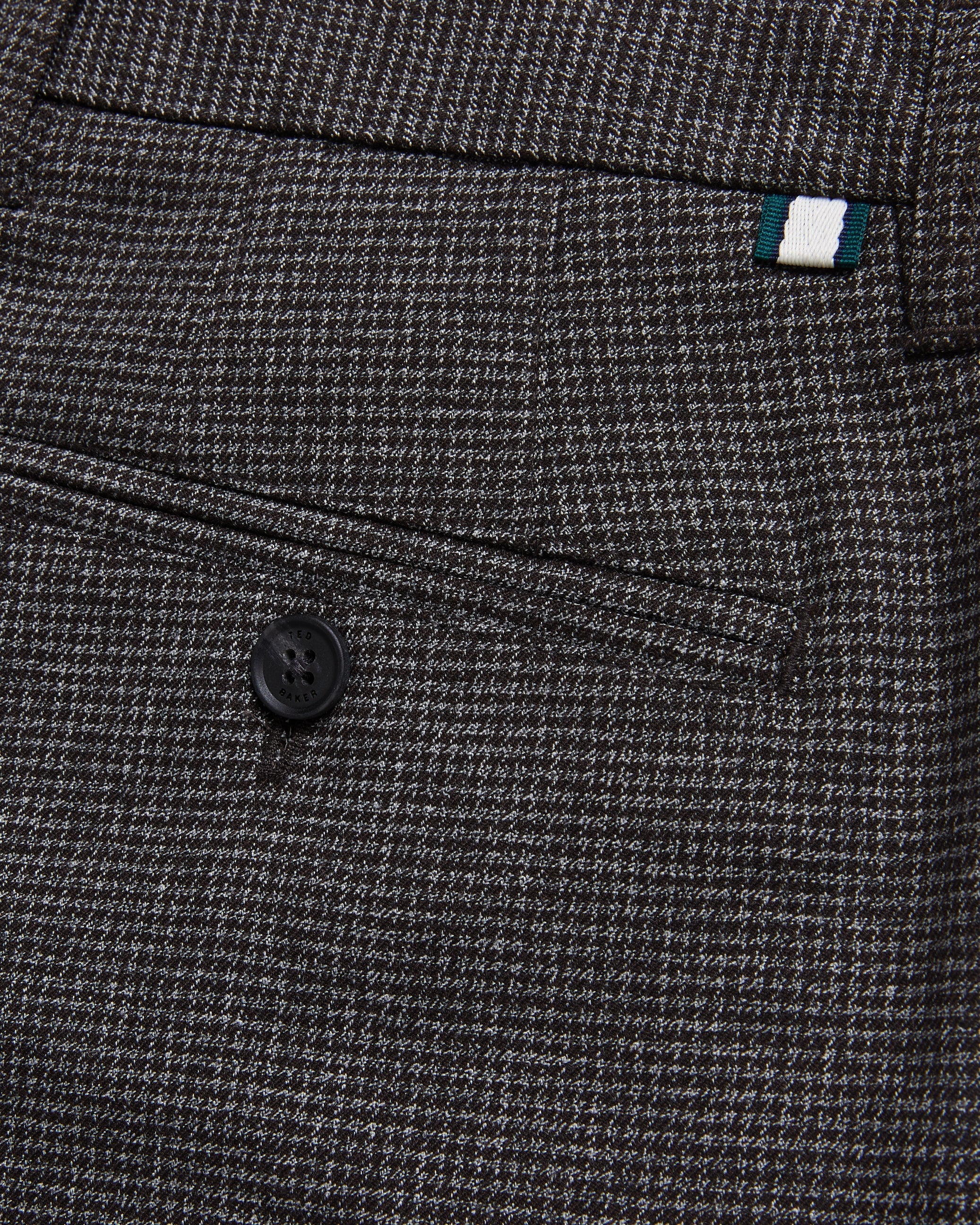 Ziyech Irvine Fit Puppytooth Trousers Grey