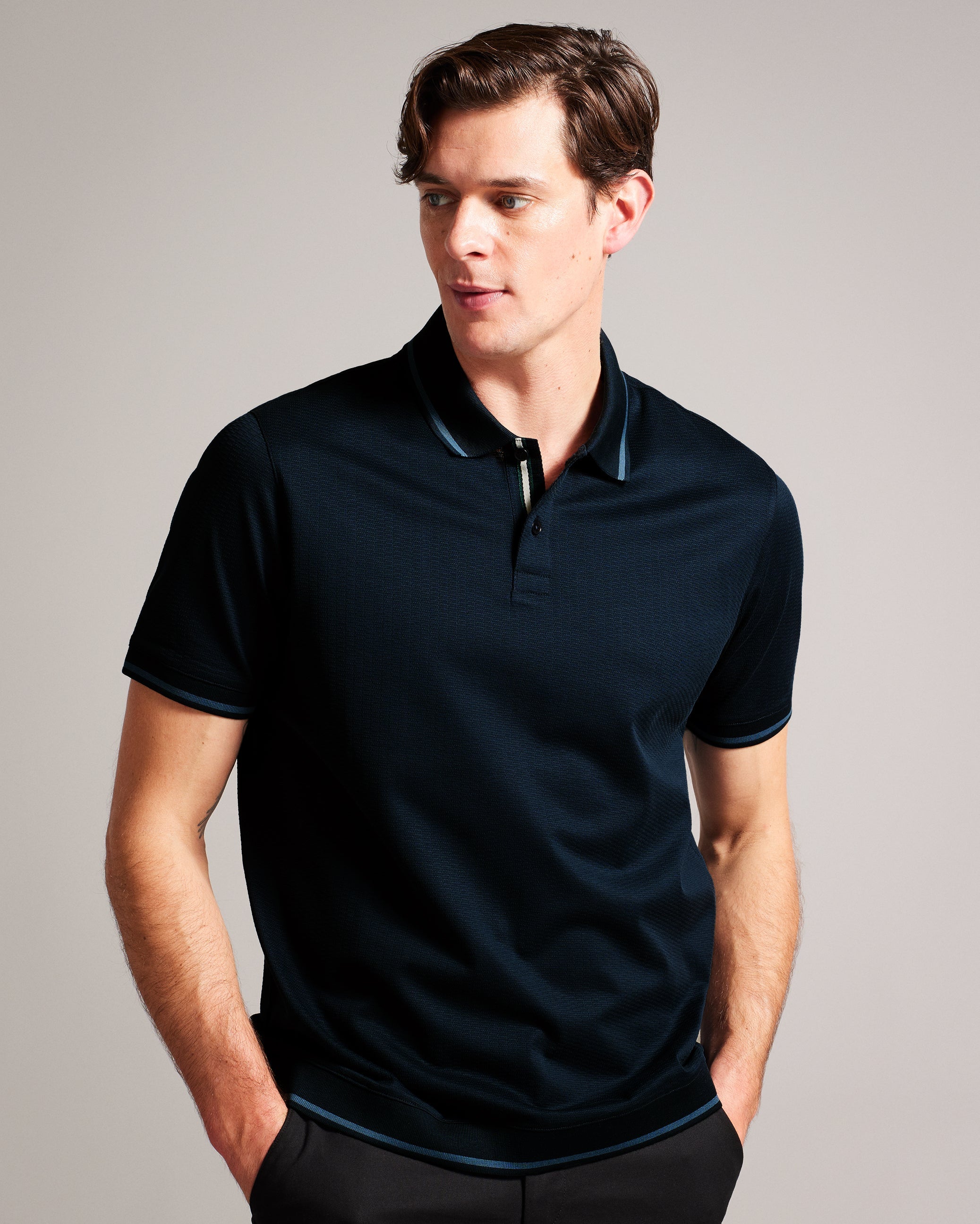 Erwen Regular Fit Textured Polo Shirt