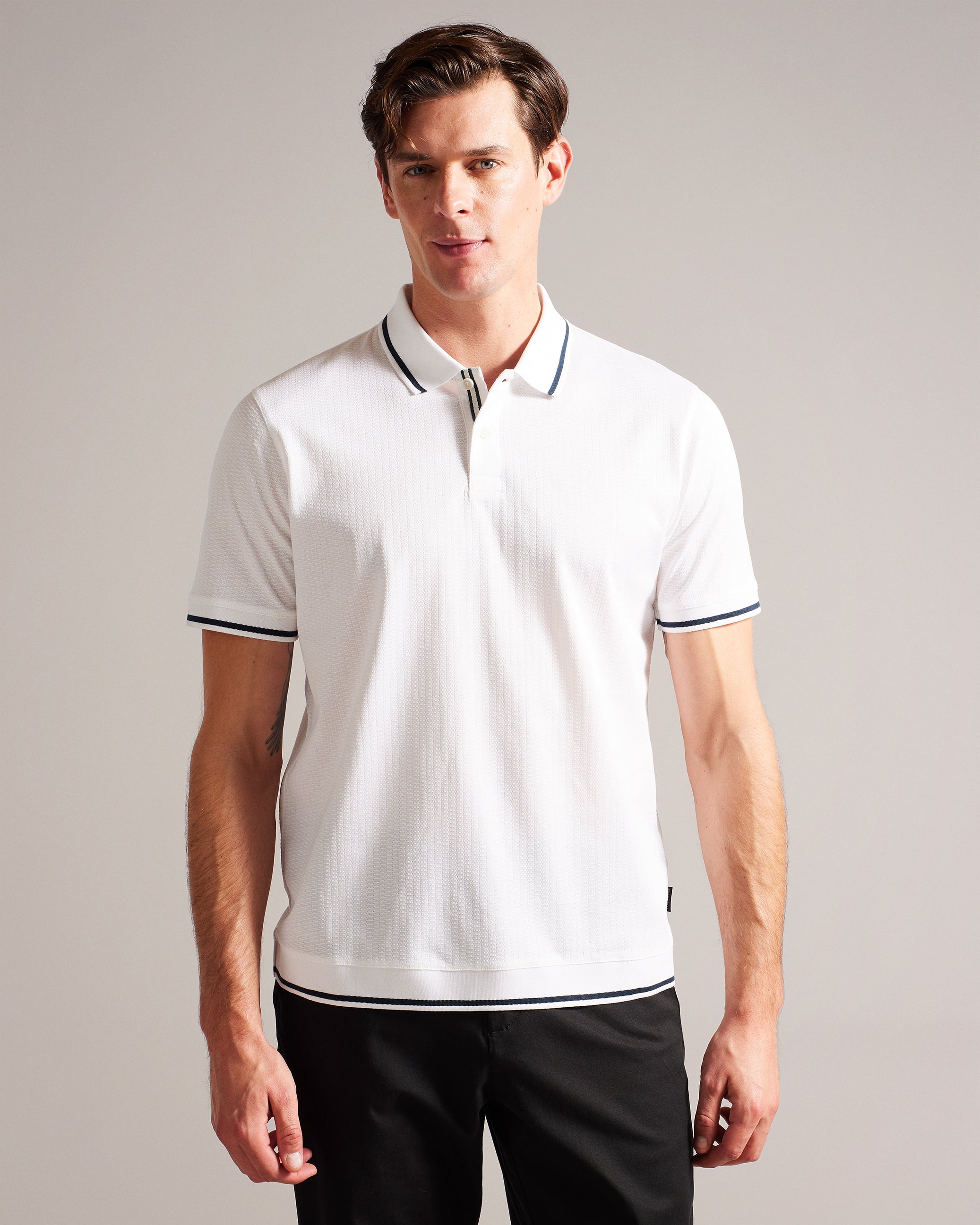 Erwen Regular Fit Textured Polo Shirt