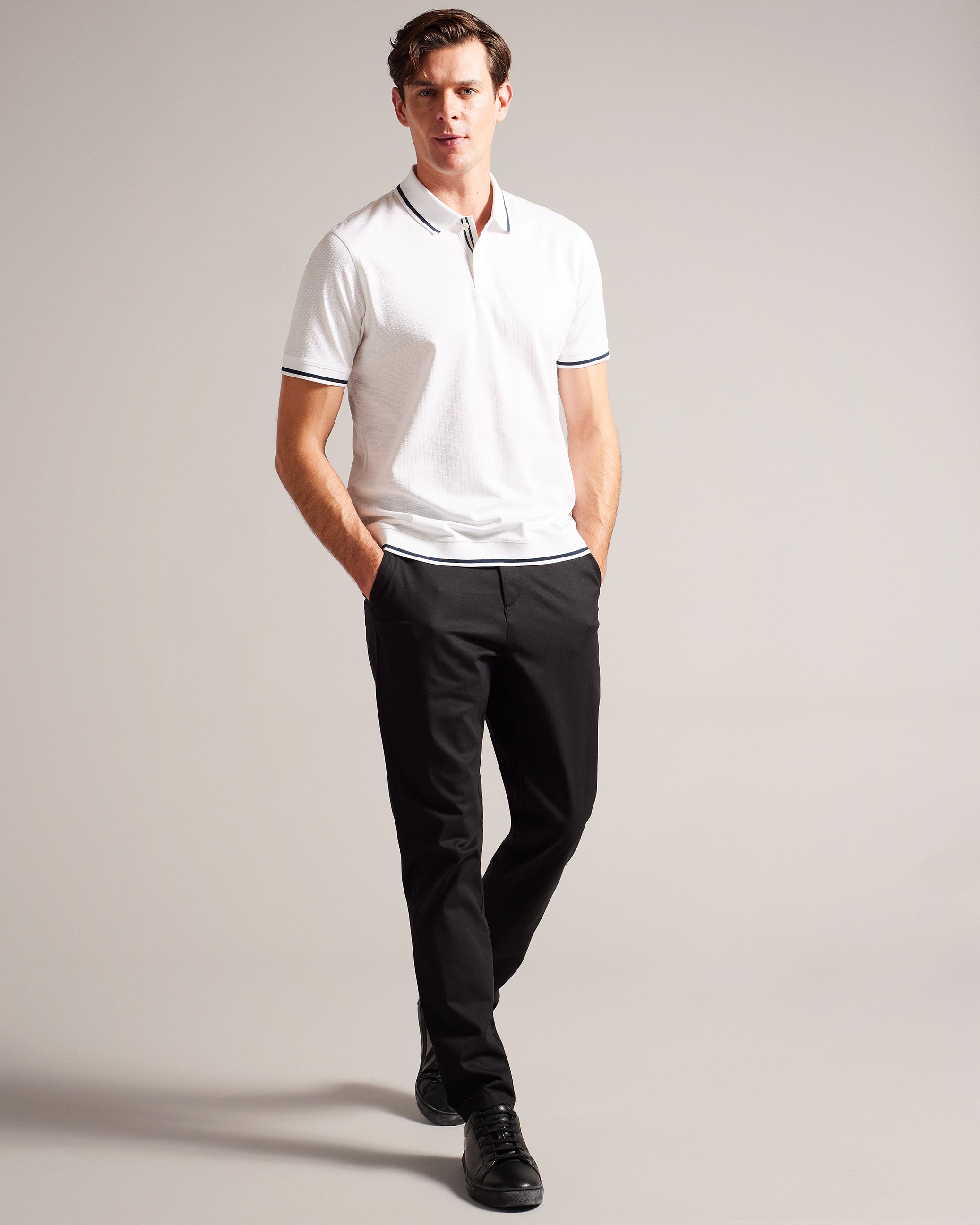 Erwen Regular Fit Textured Polo Shirt