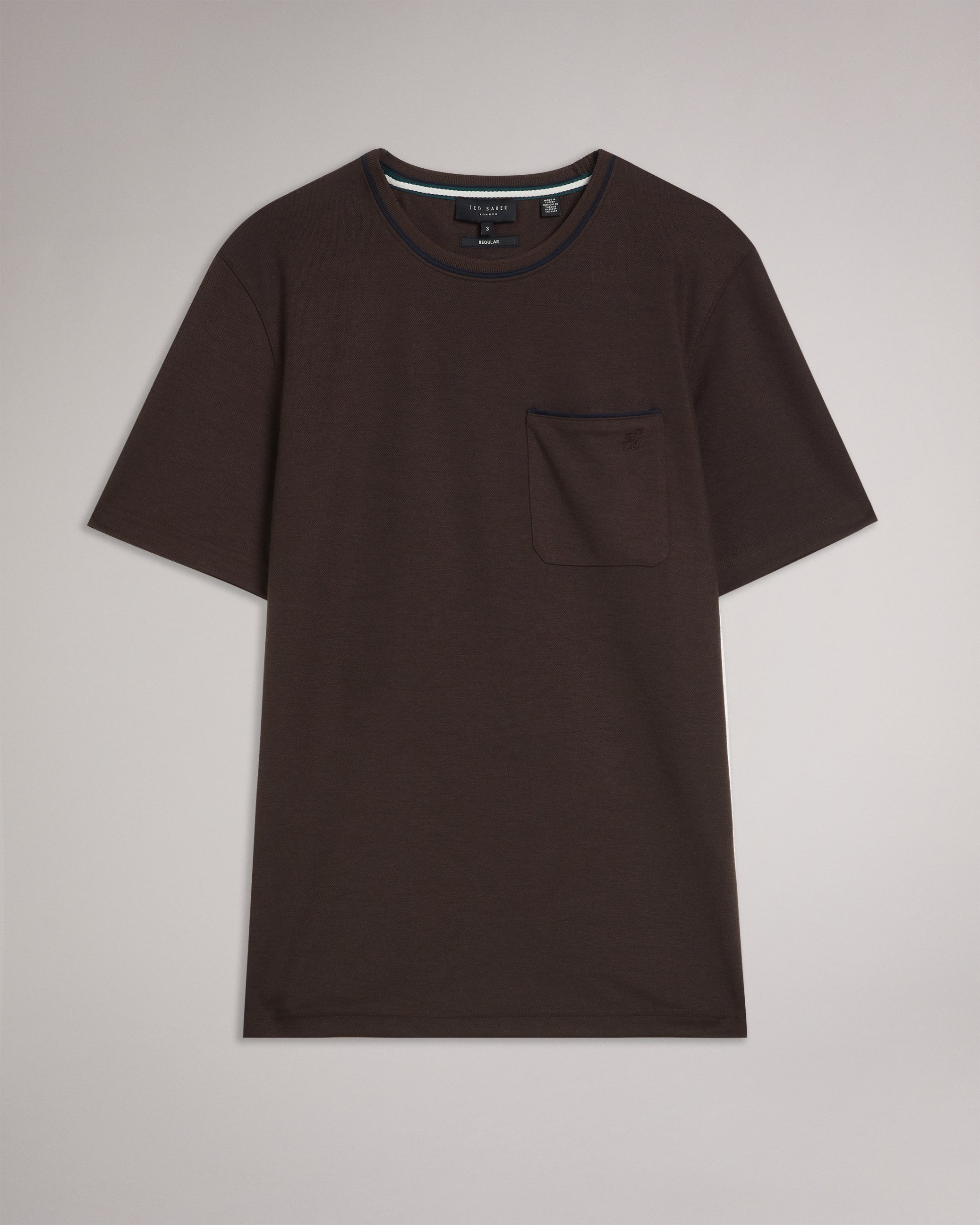 Grine Short Sleeve T-Shirt With Suedette Trim