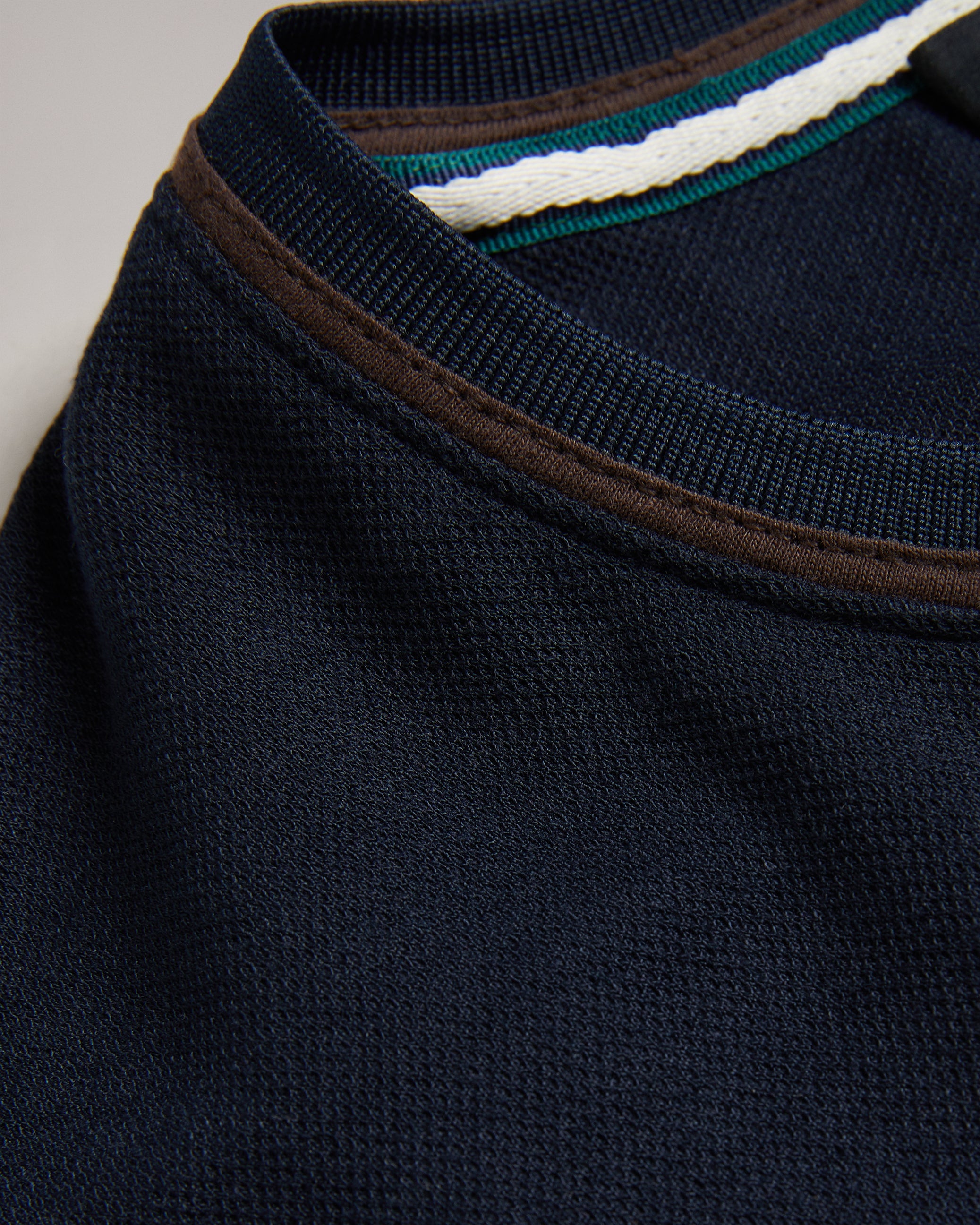Grine Short Sleeve T-Shirt With Suedette Trim